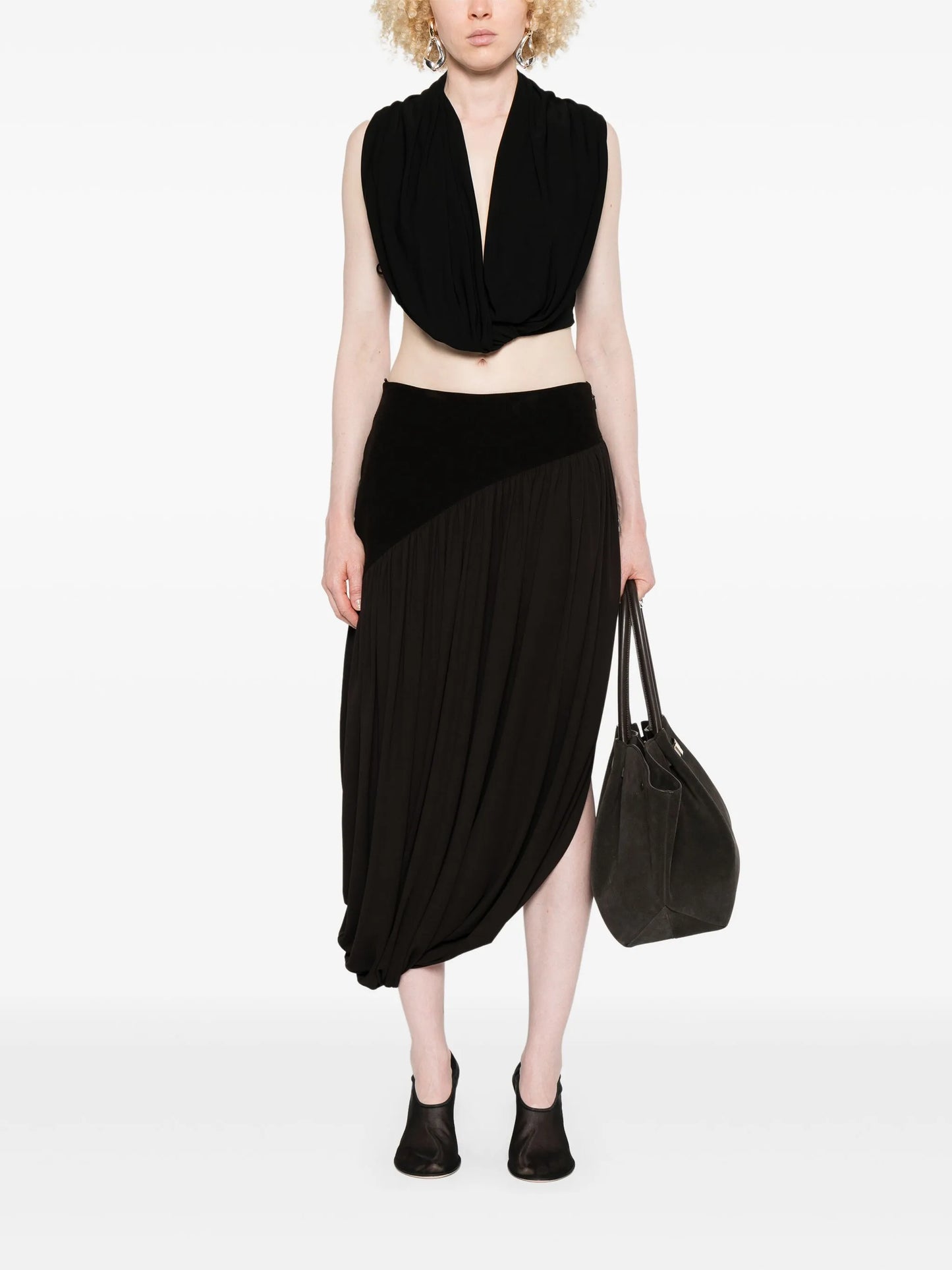 satin midi skirt