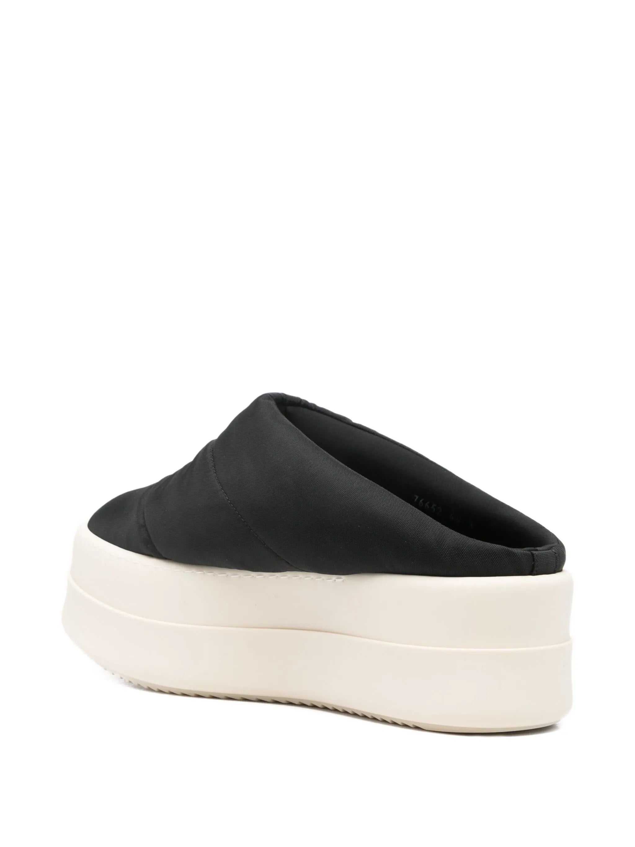 quilted platform slippers