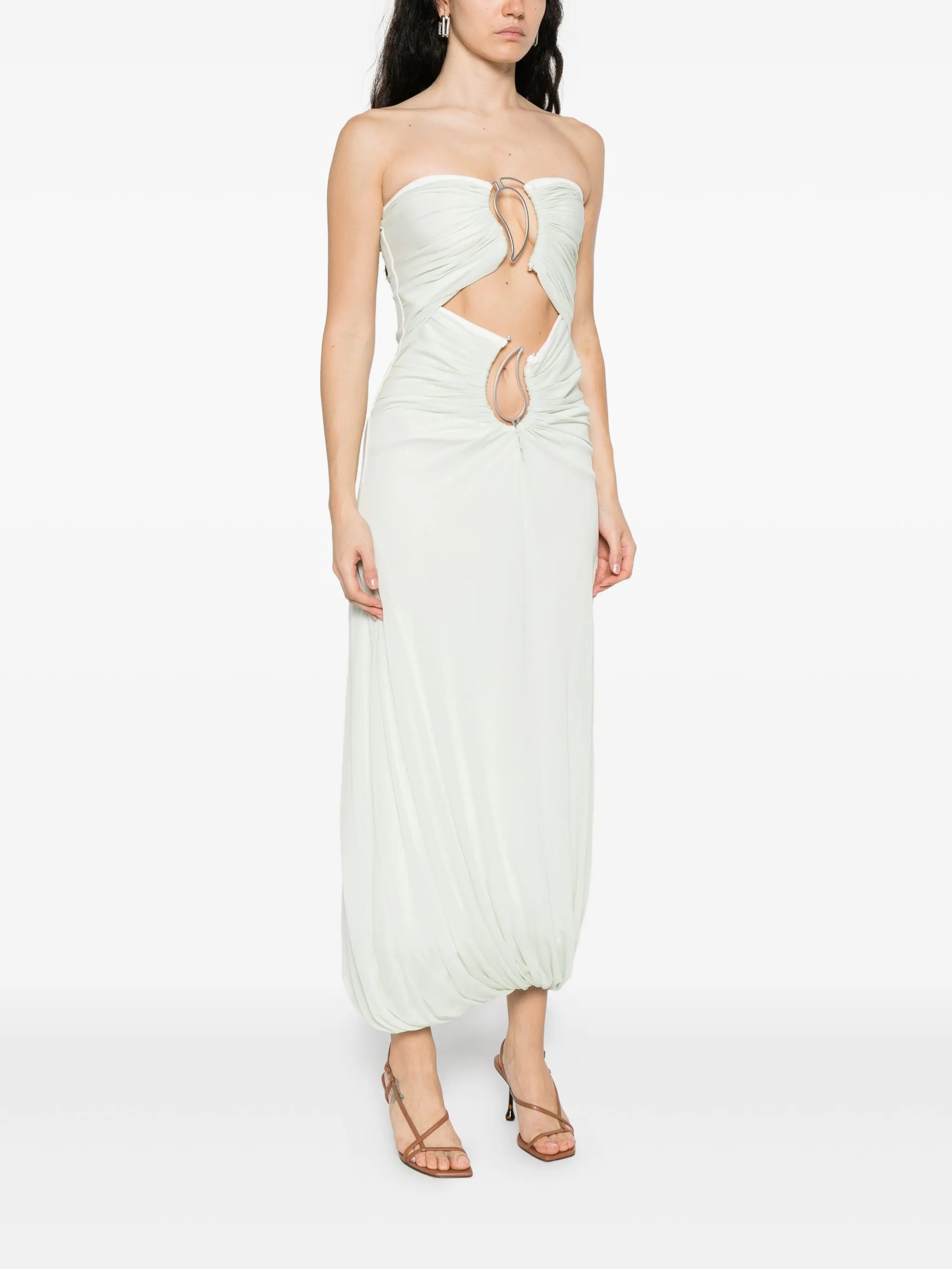 paisley-ring dress
