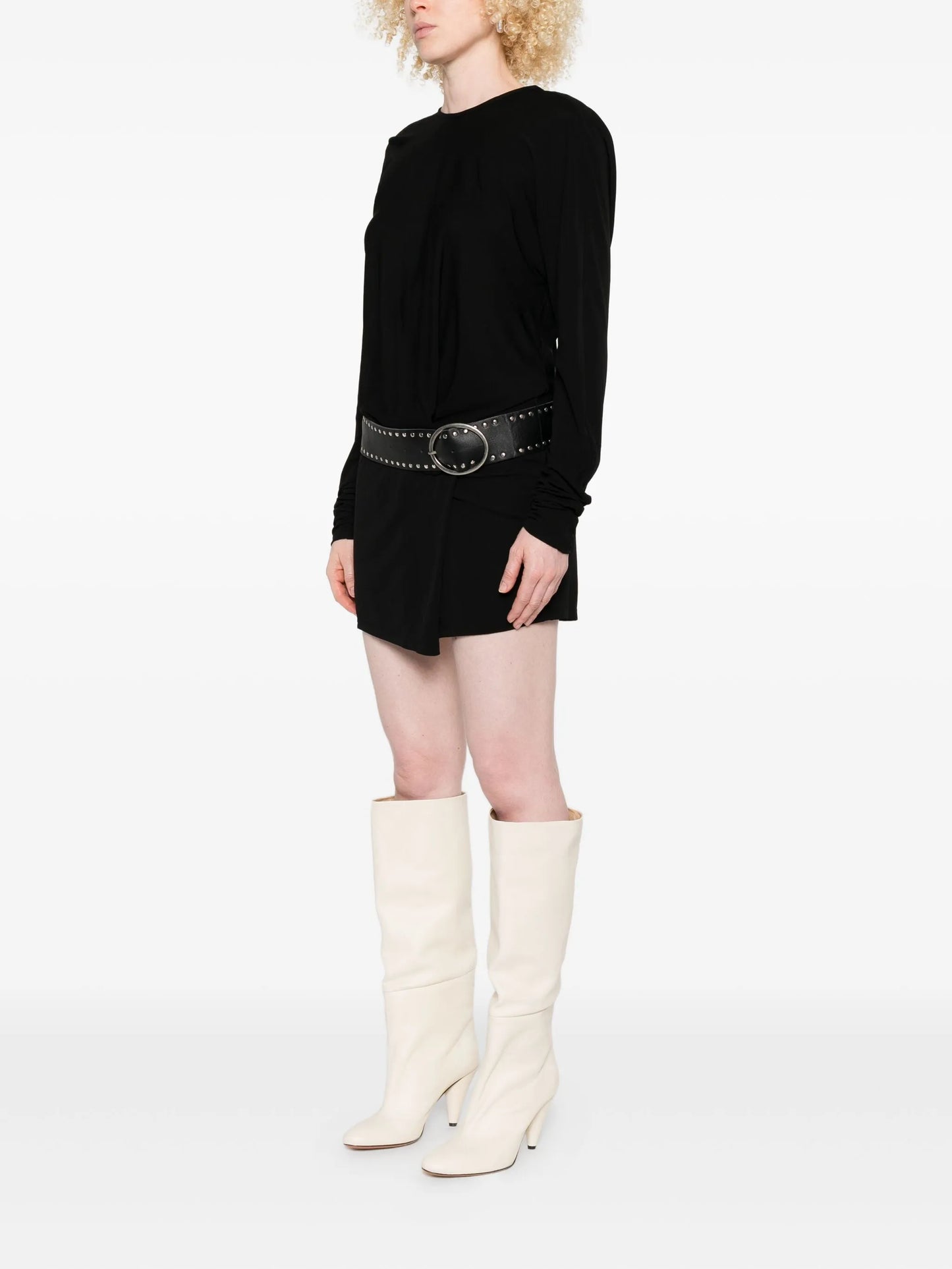 belted mini dress