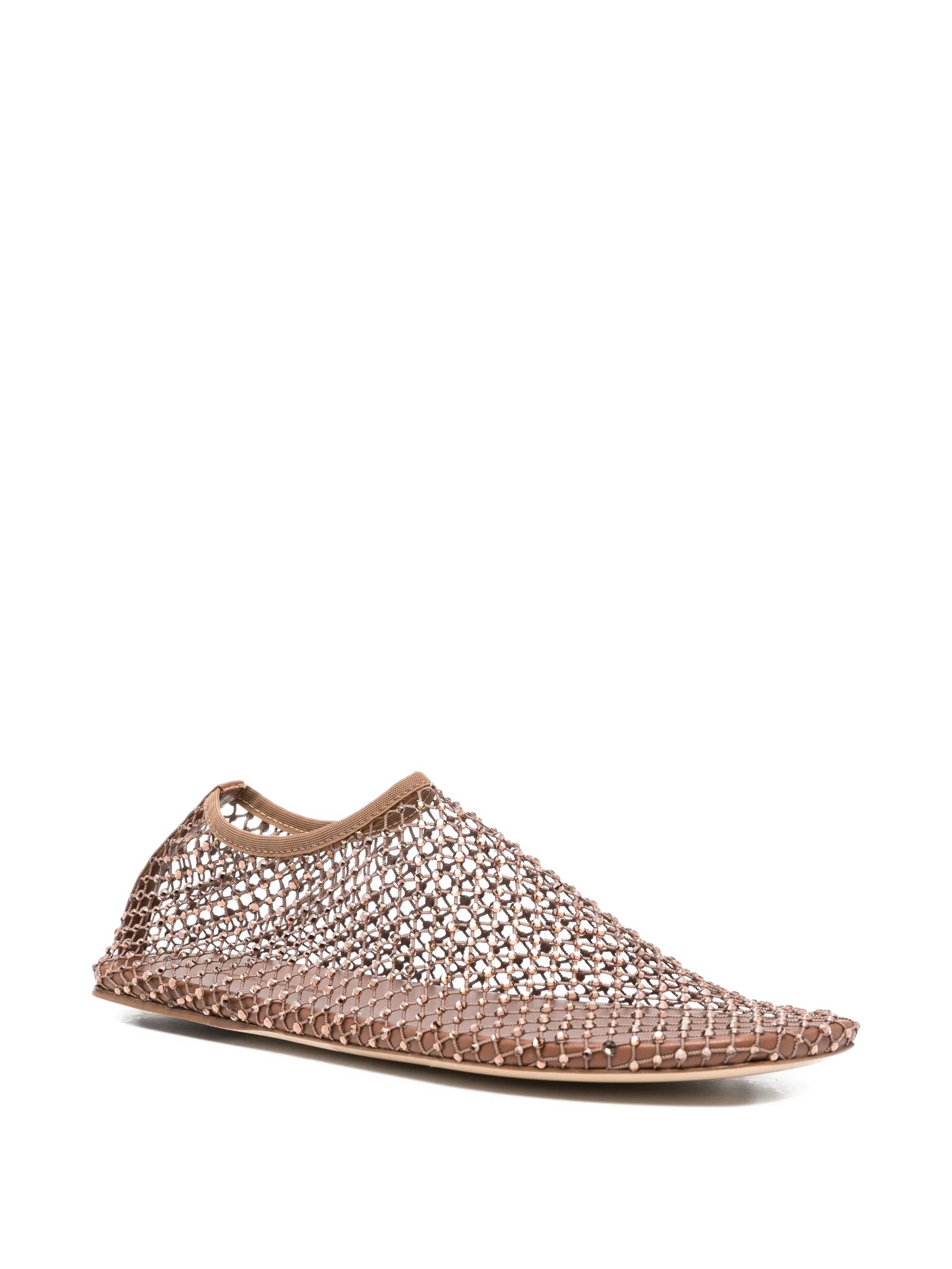 crystal-embellished ballet flats