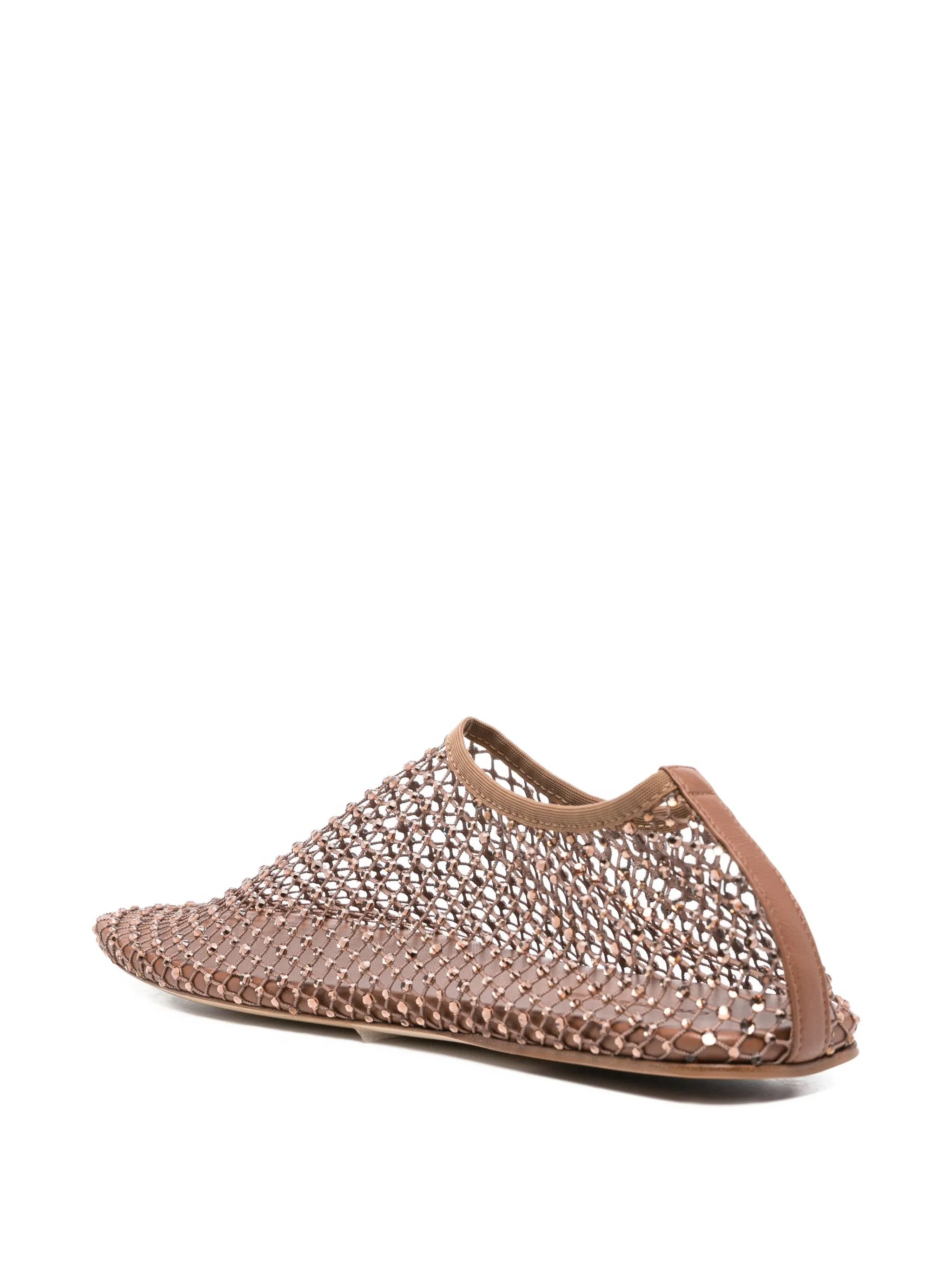 crystal-embellished ballet flats