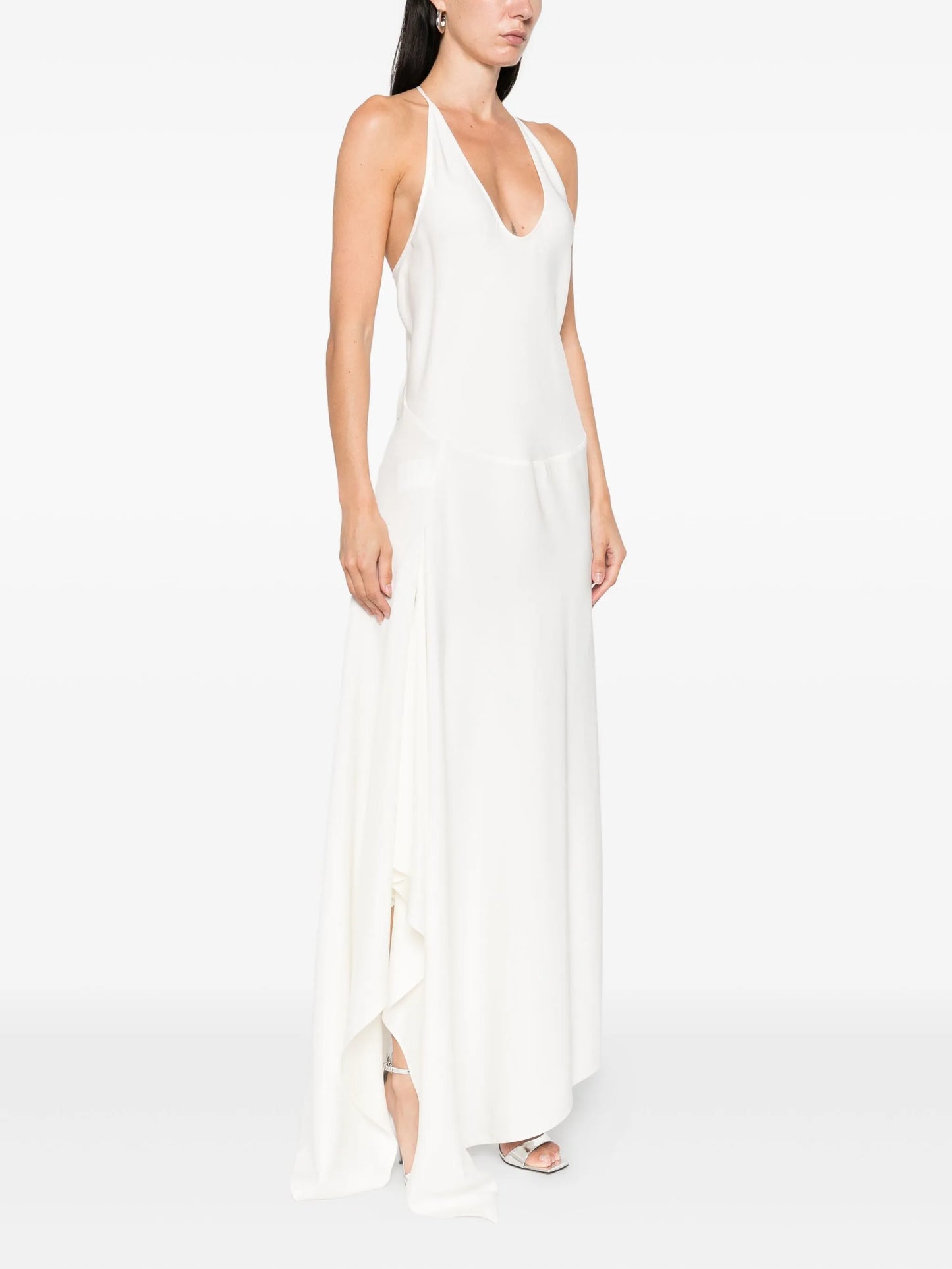 scoop-neck dress