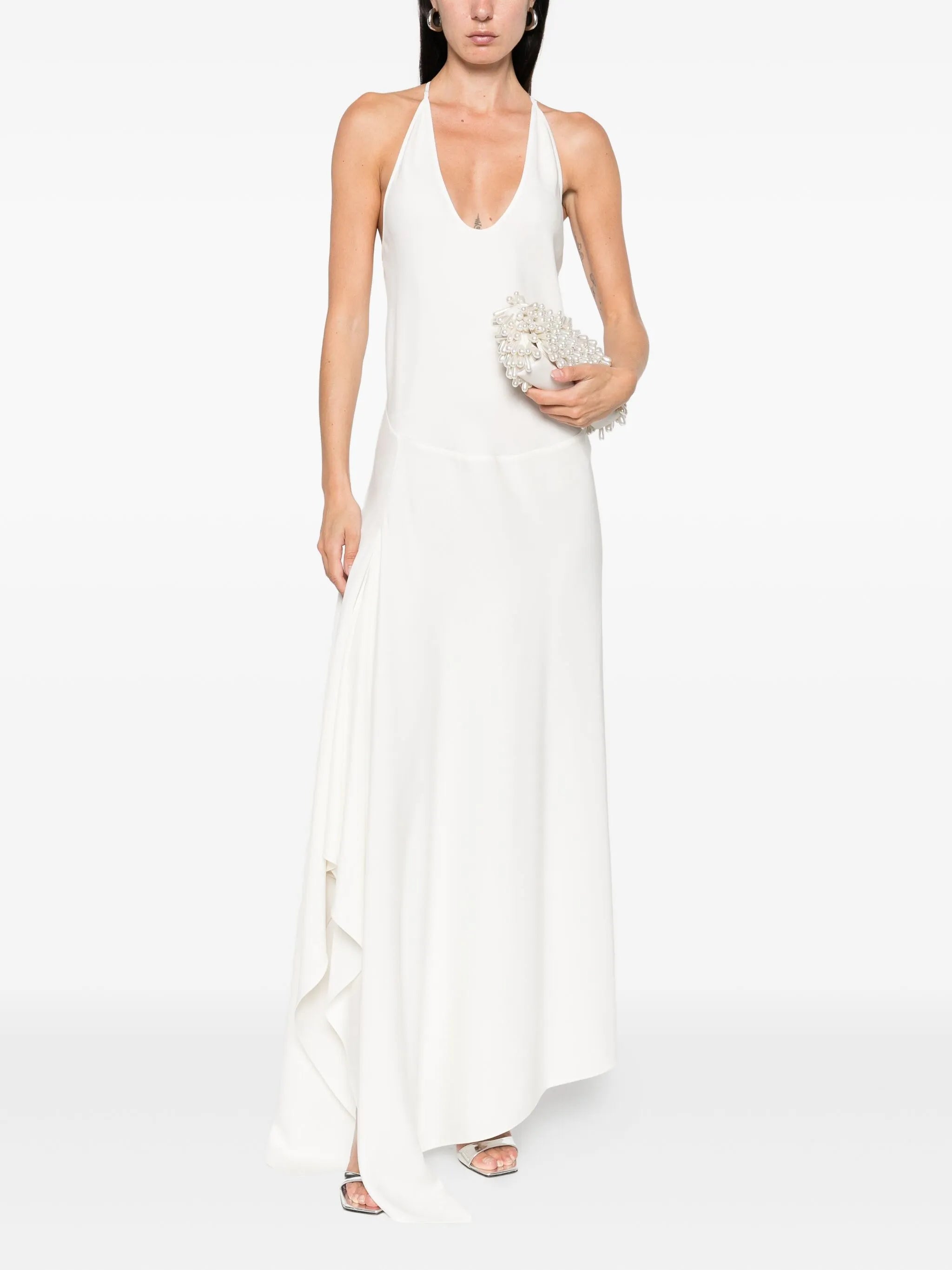 scoop-neck dress
