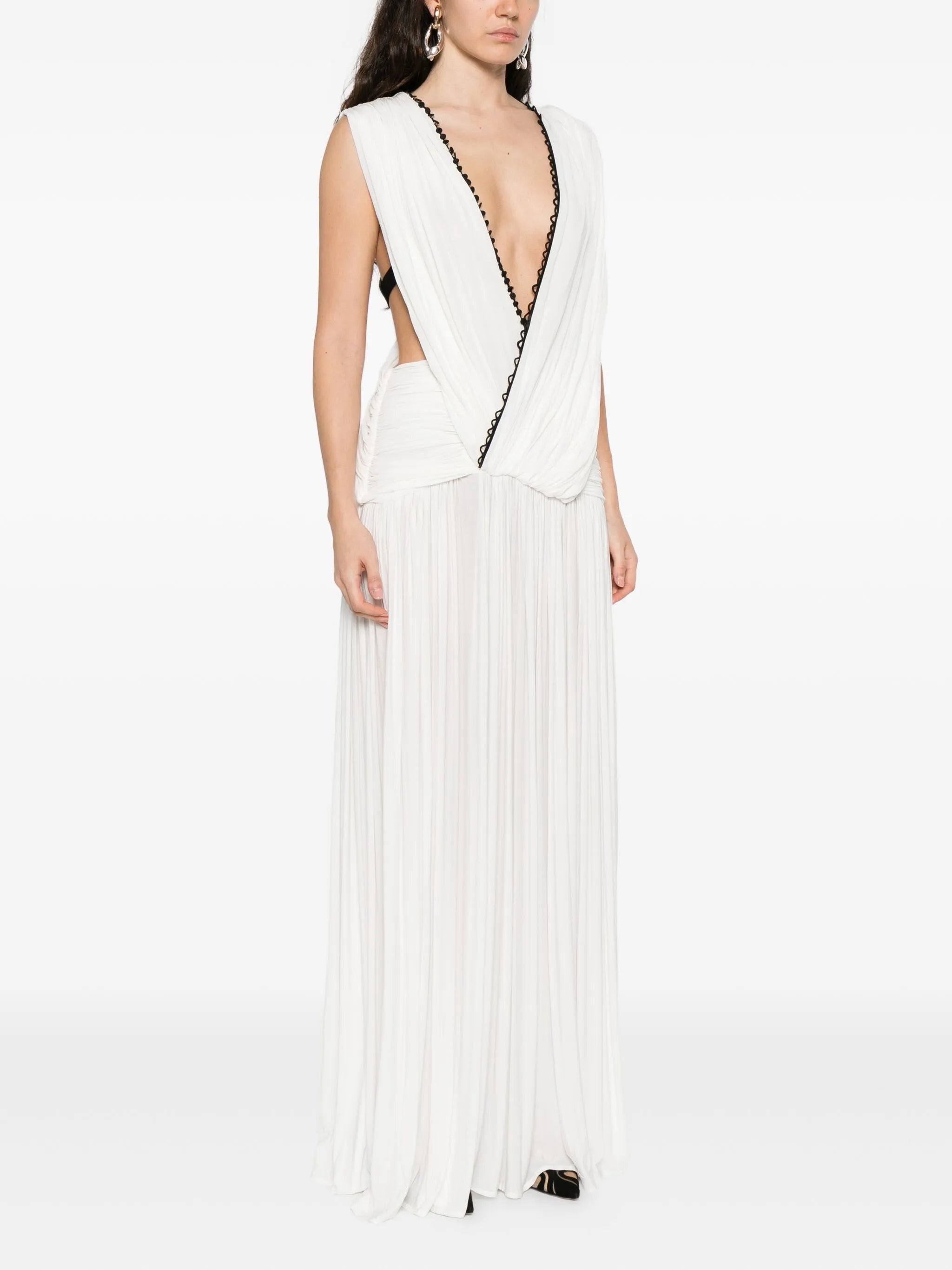 plunge v-neck dress