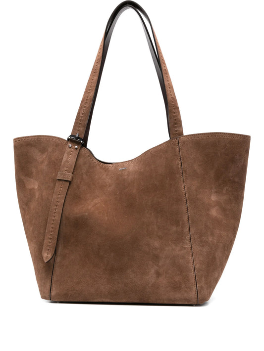large suede tote bag