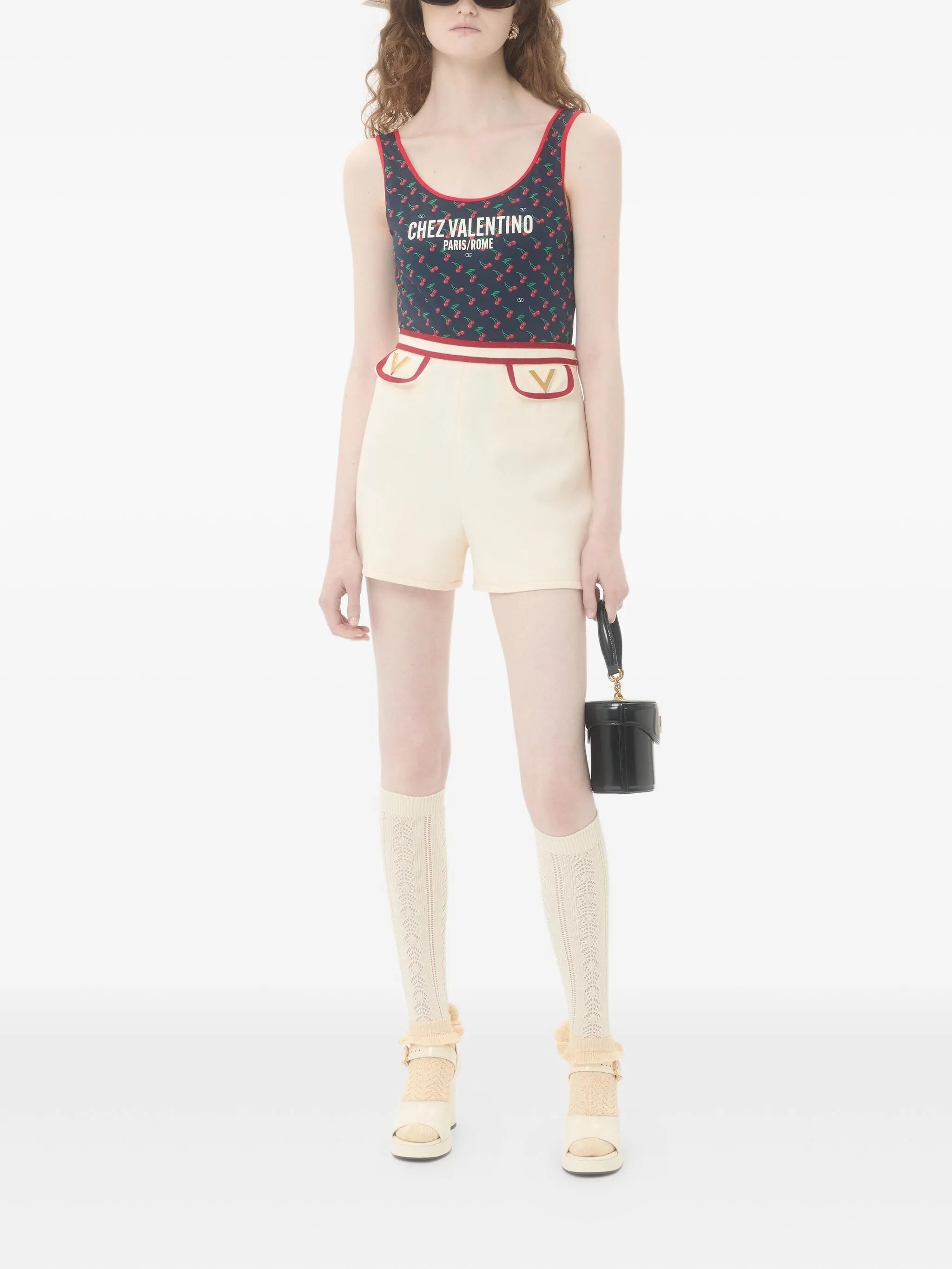 Cherryfic-print swimsuit