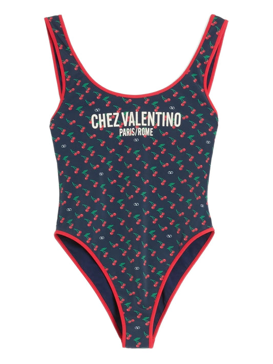 Cherryfic-print swimsuit