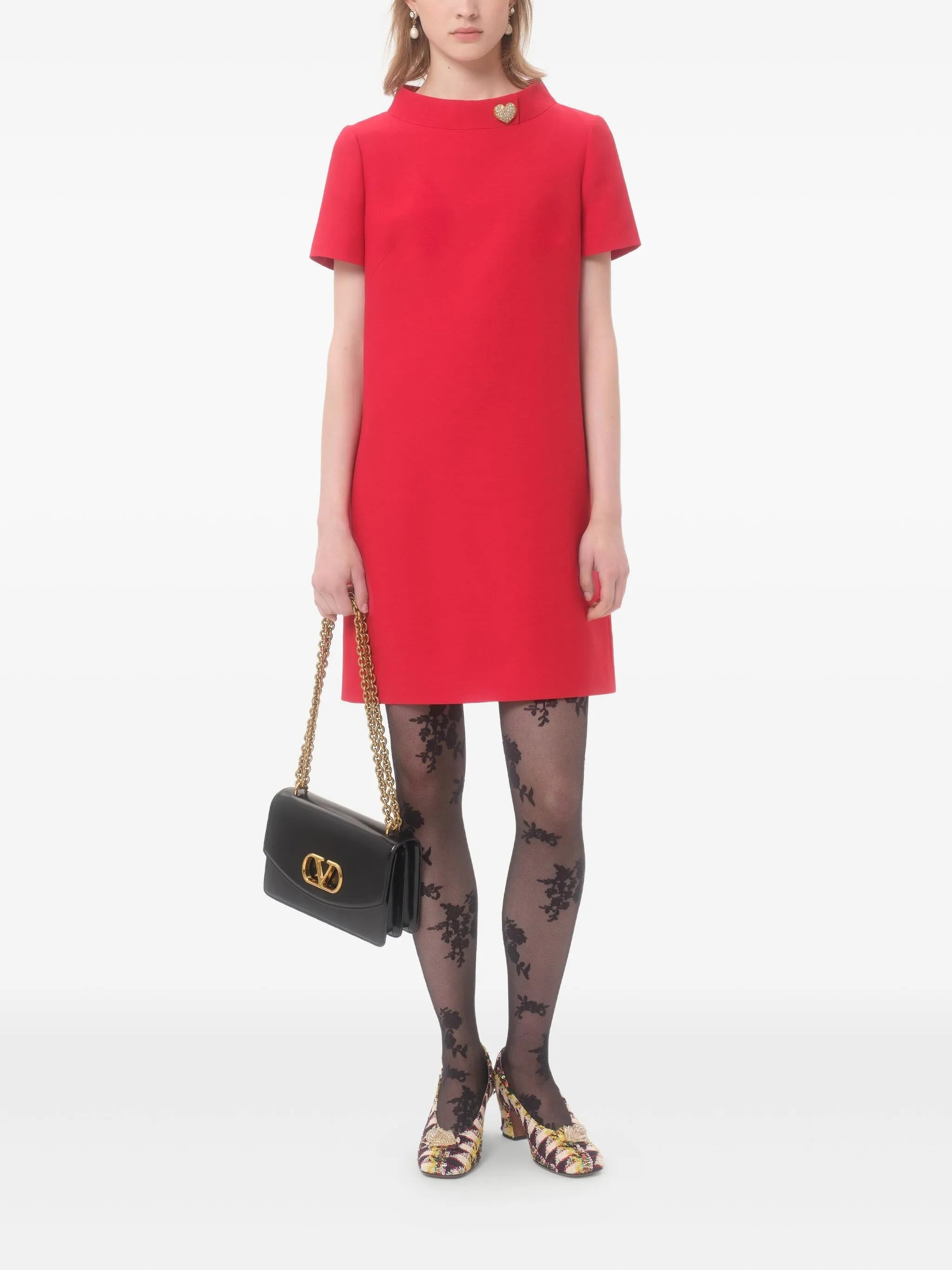 crepe mini dress
