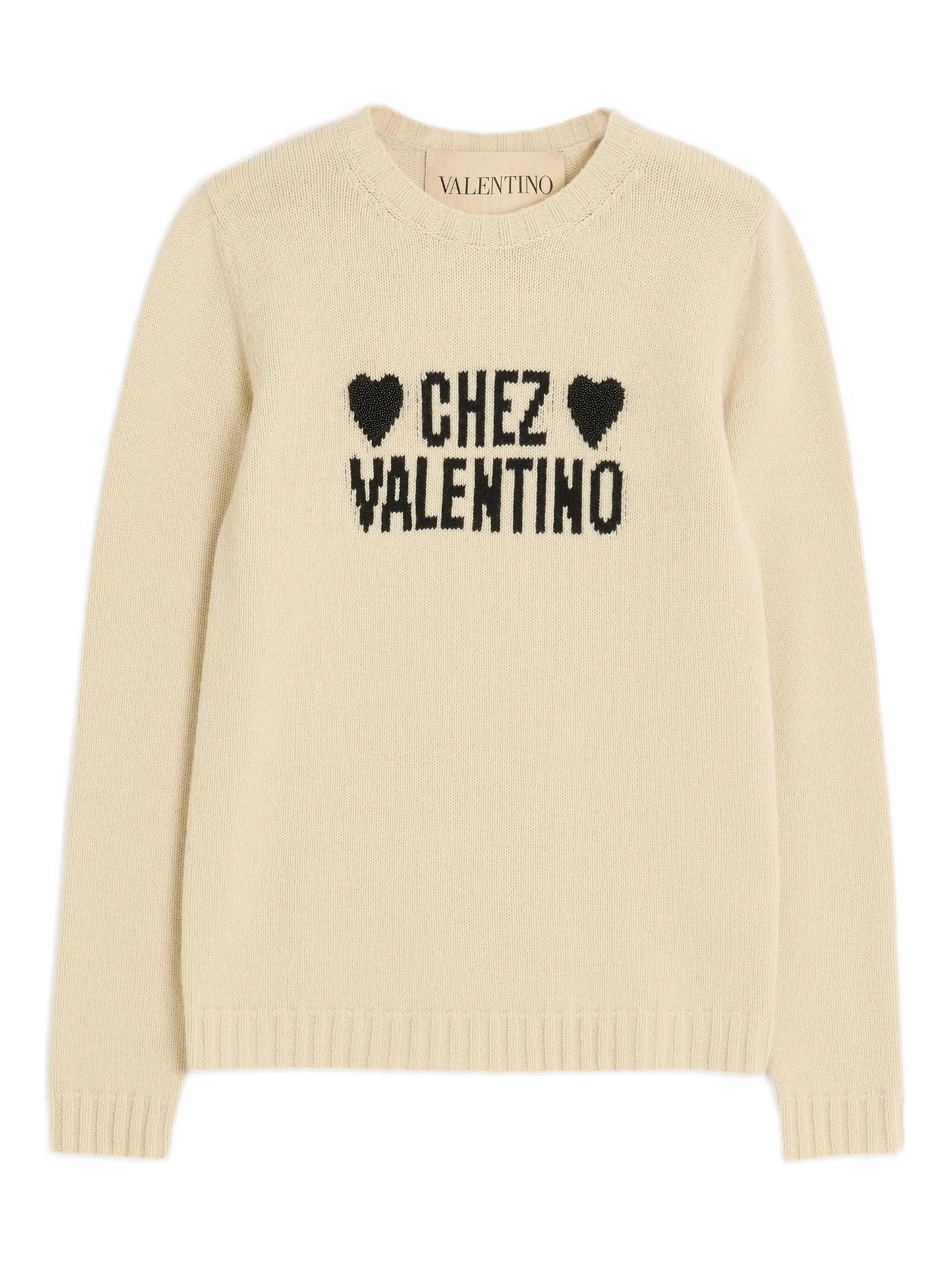heart-embellished sweater