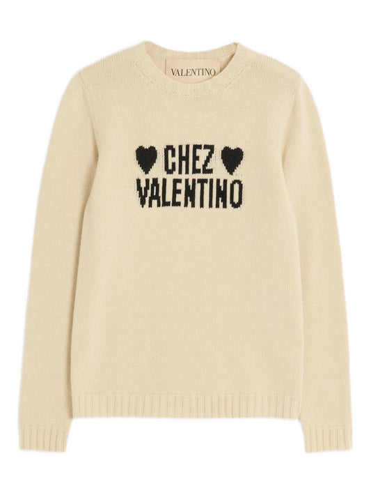 heart-embellished sweater