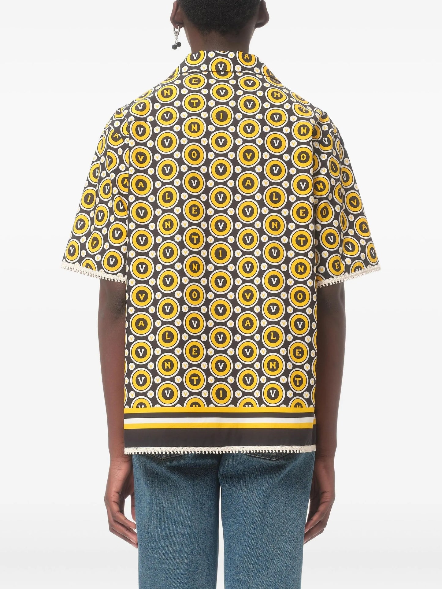 Bulles Royales-print bowling shirt
