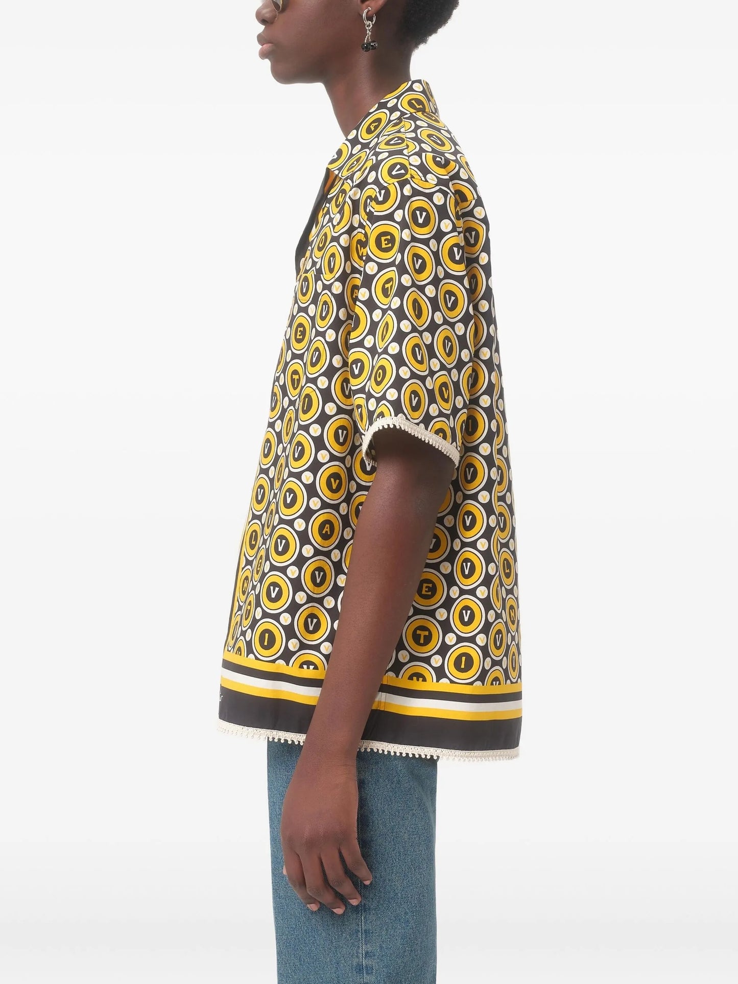 Bulles Royales-print bowling shirt