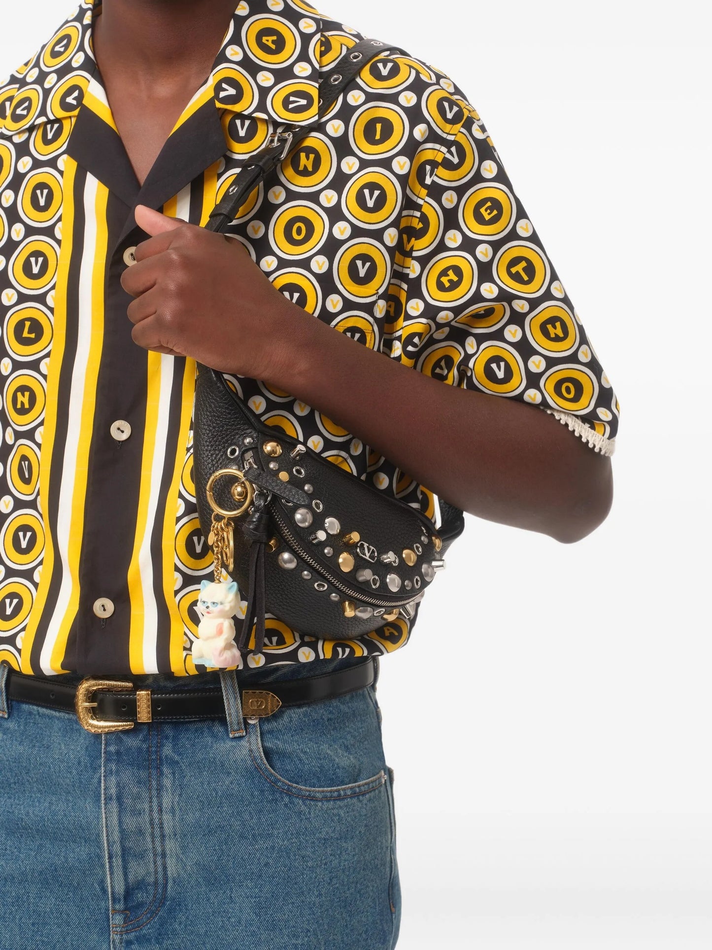 cotton poplin bowling shirt with Bulles Royales print