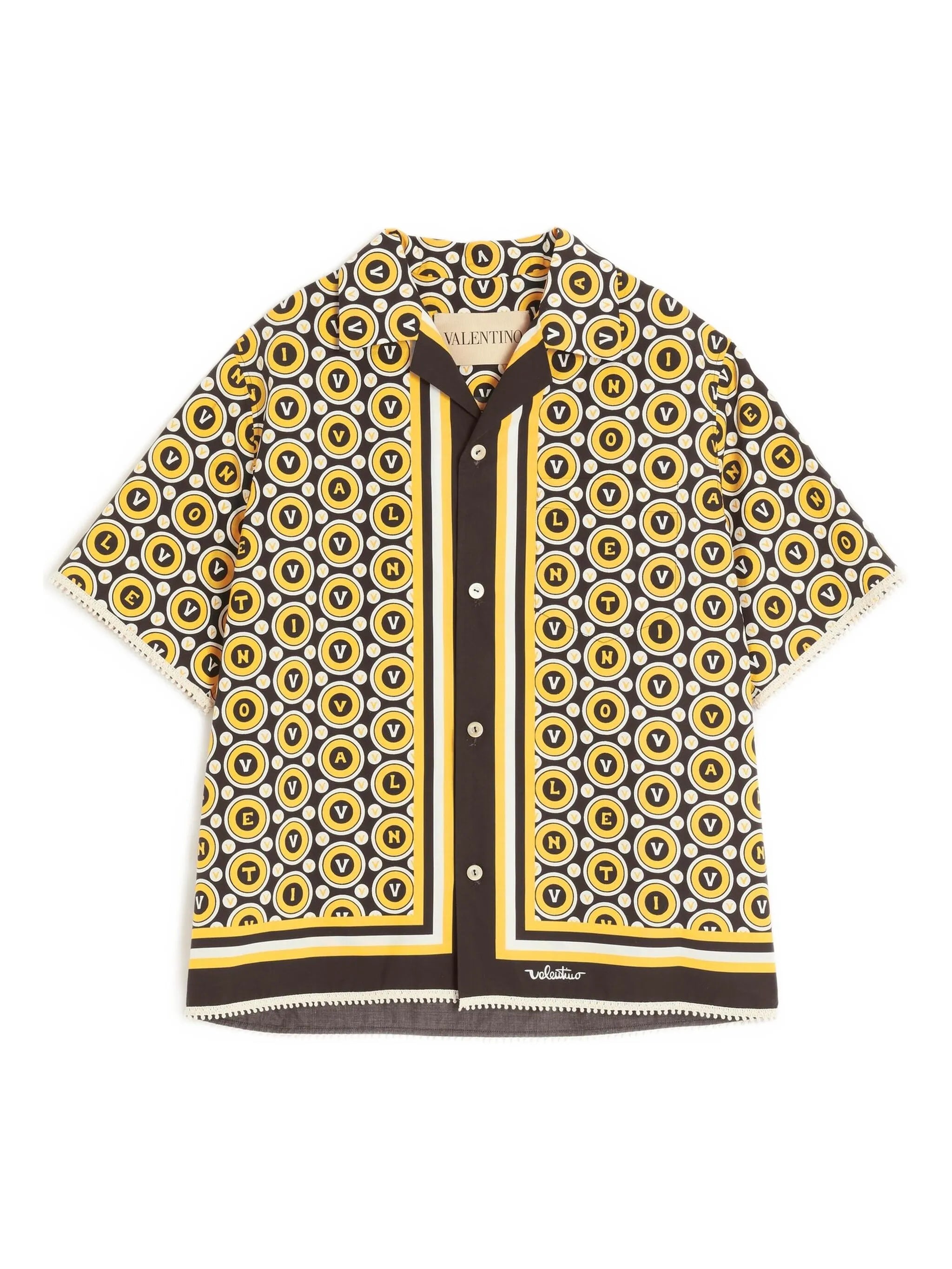 Bulles Royales-print bowling shirt