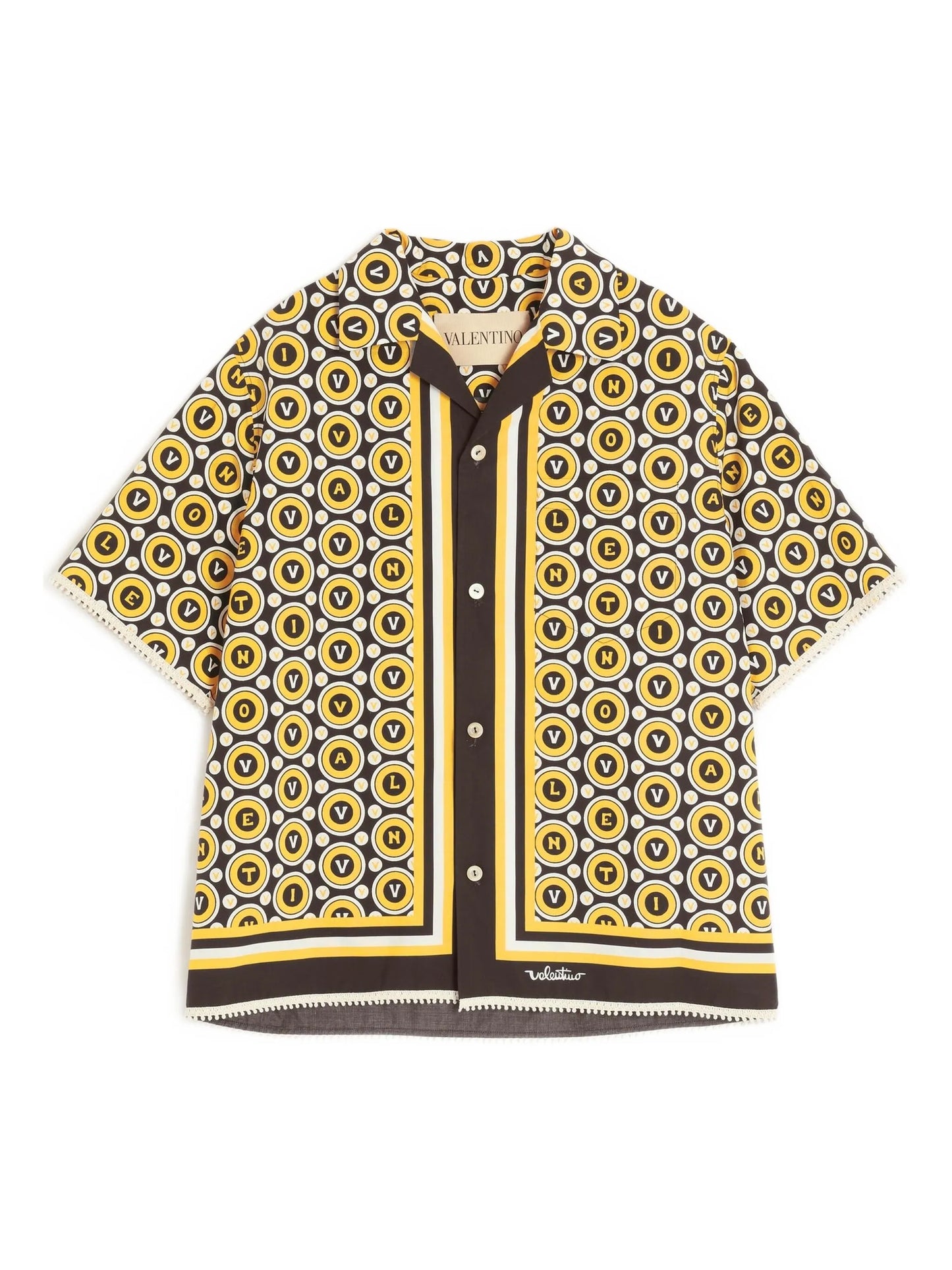 Bulles Royales-print bowling shirt