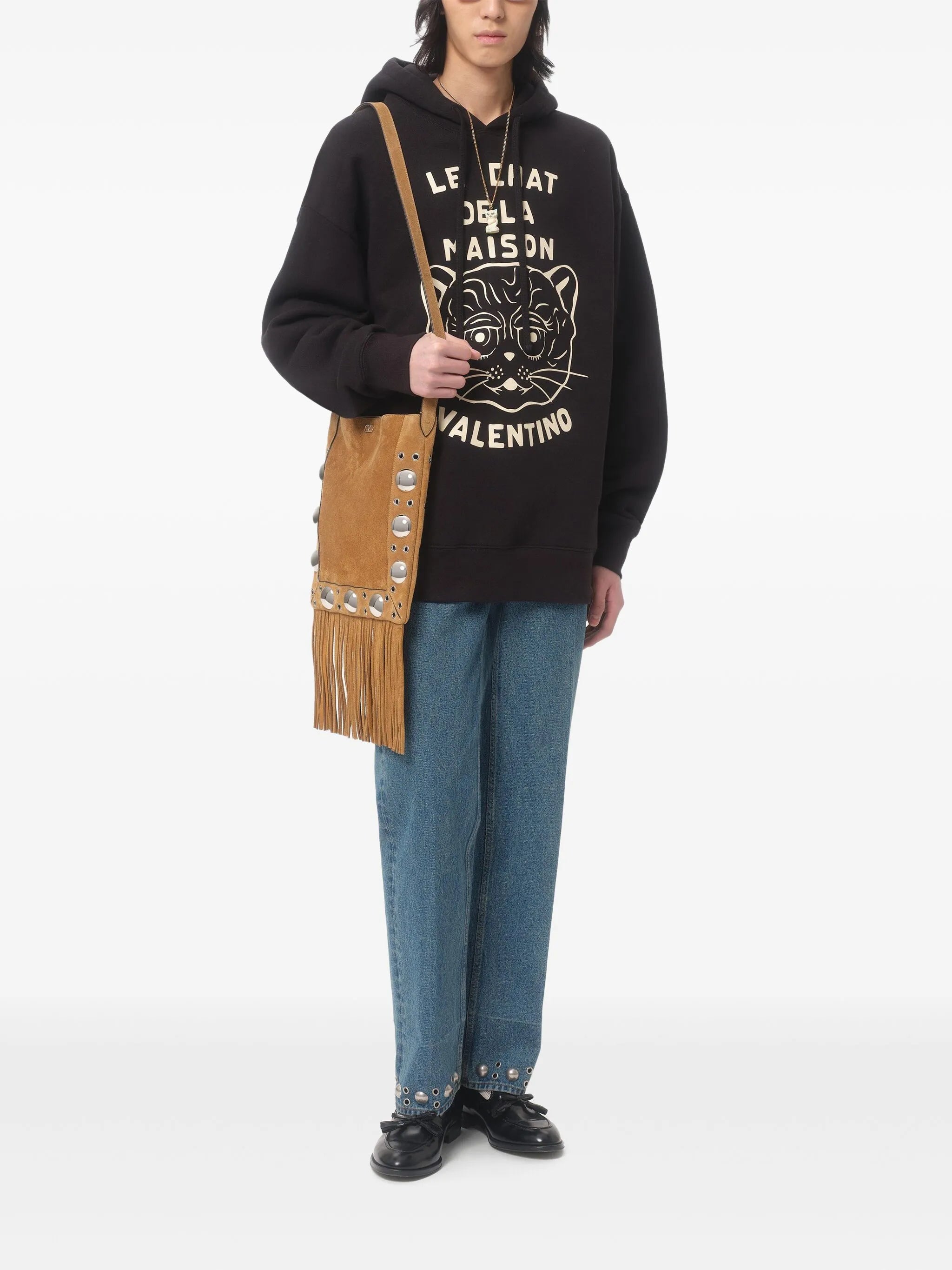 Chat de La Maison patch hoodie