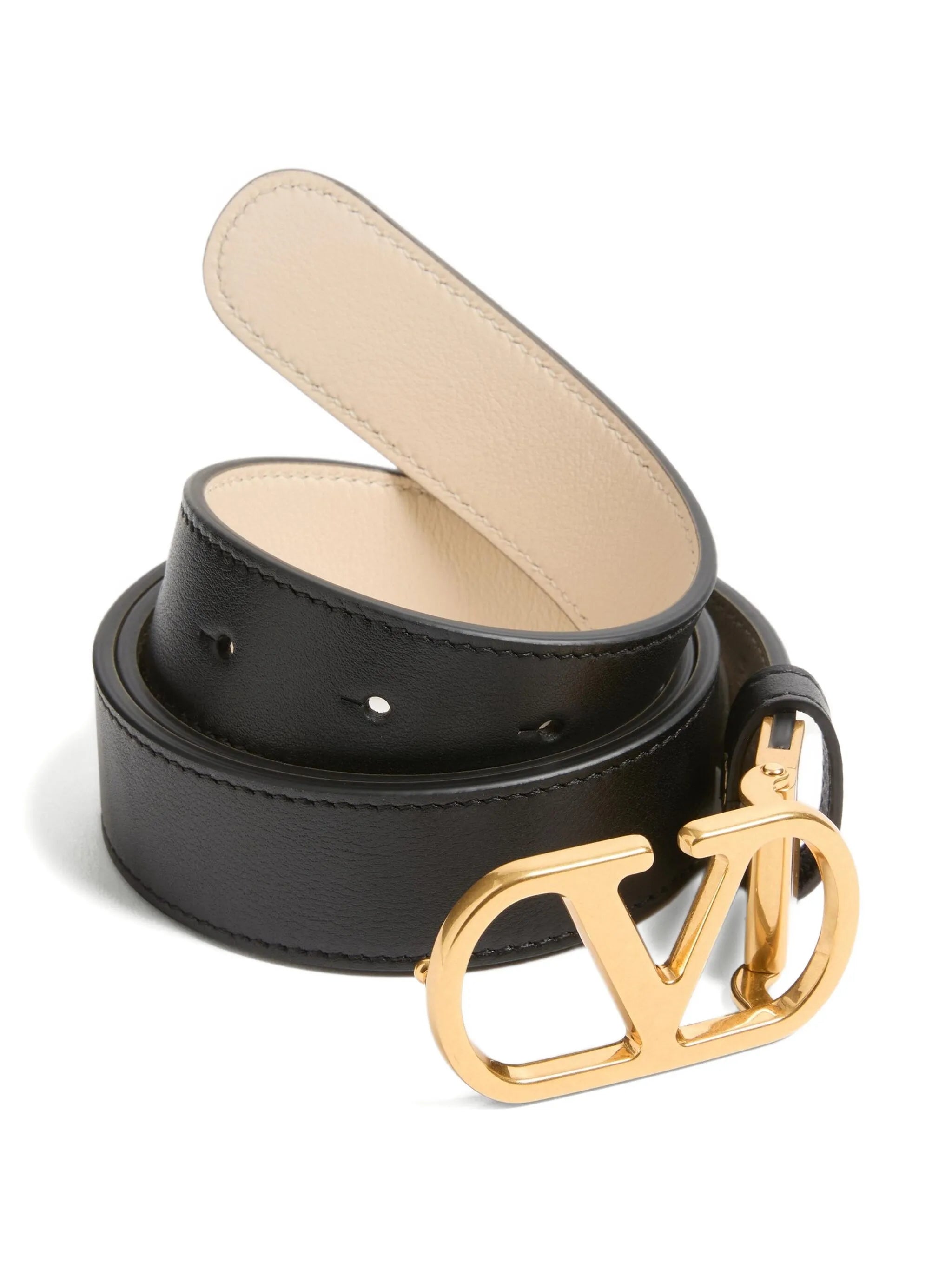 VLogo Signature leather belt