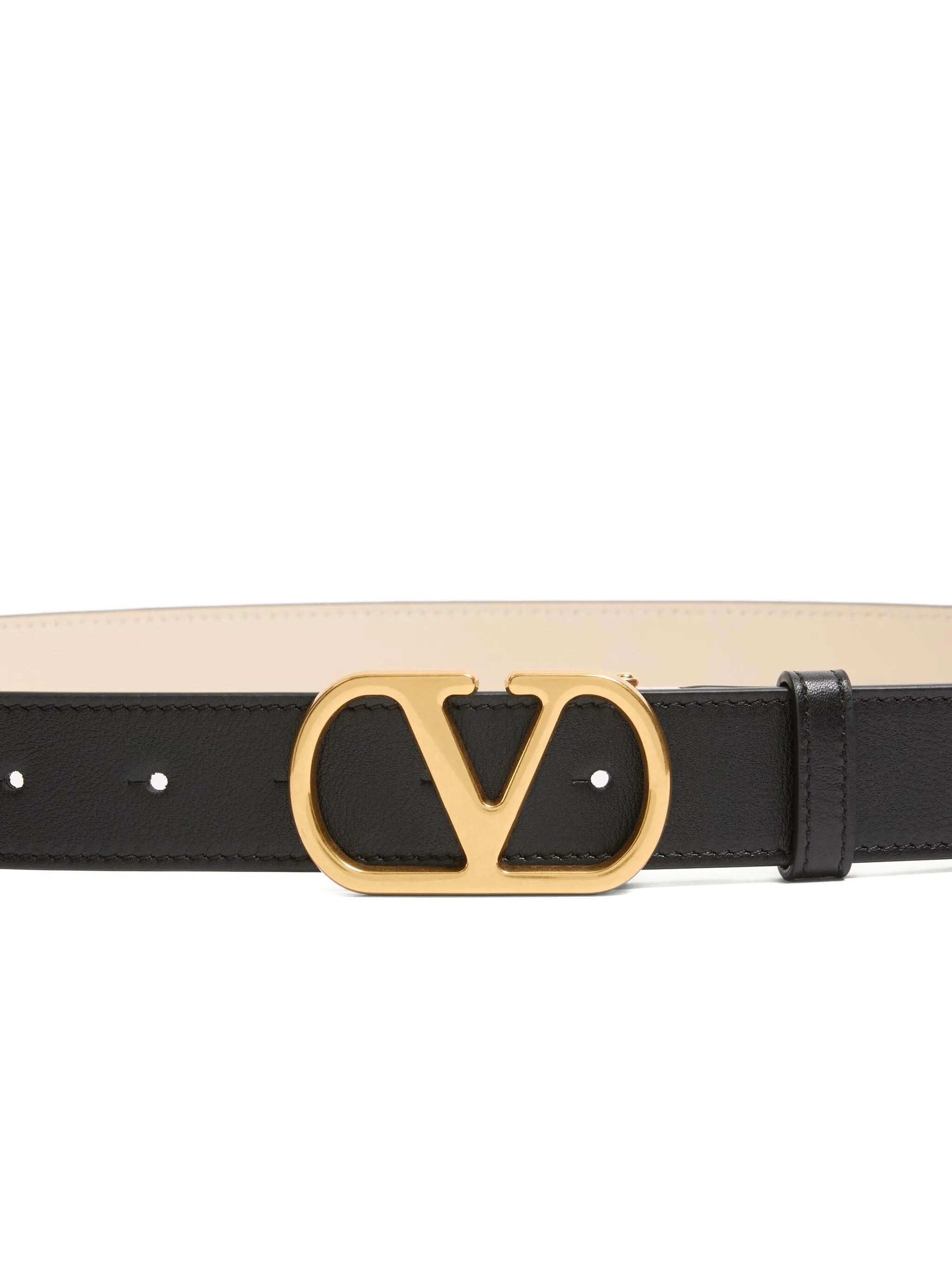 VLogo Signature leather belt