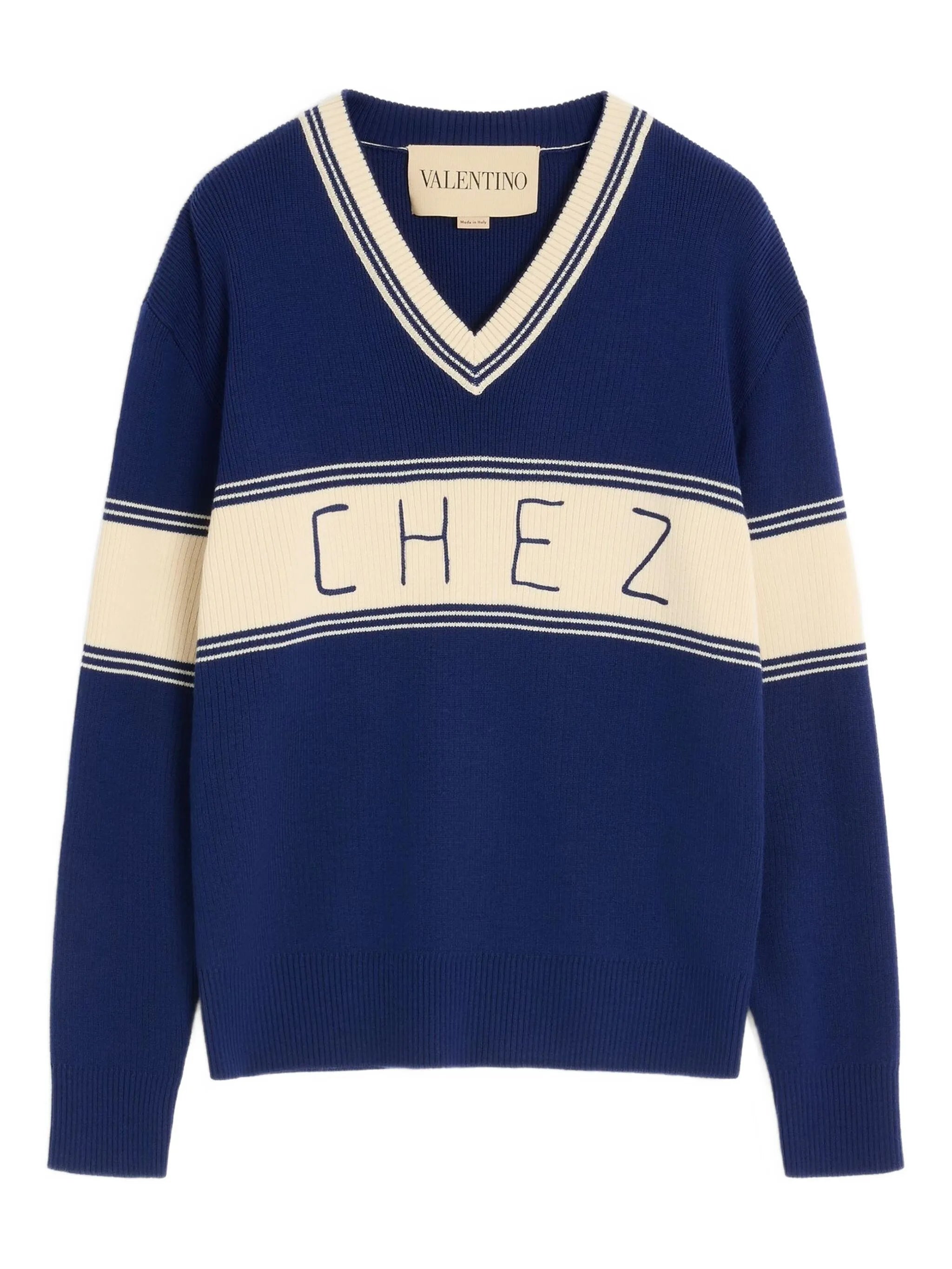Chez-jacquard sweater