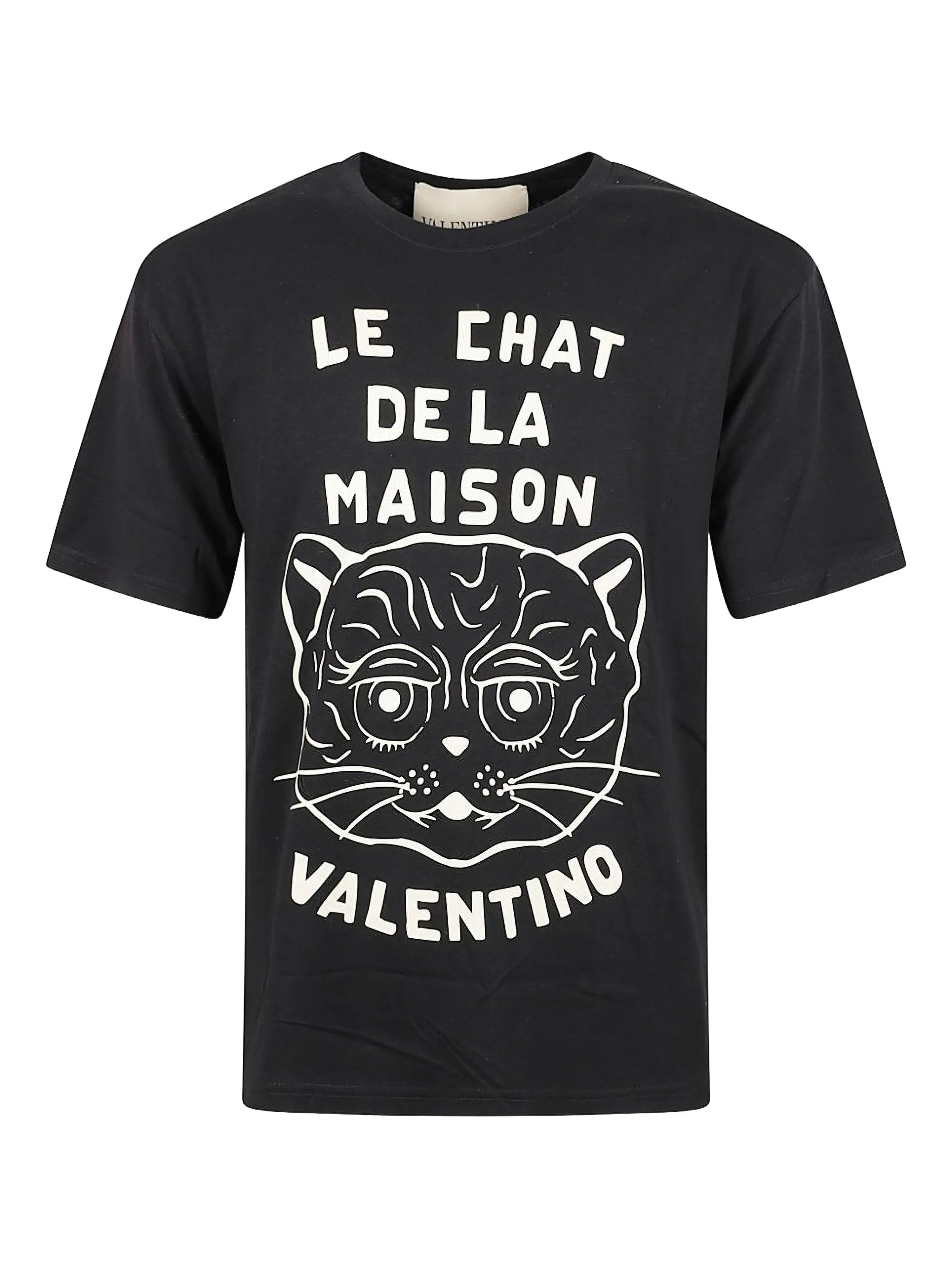 Le Chat De La Maison-print cotton T-shirt