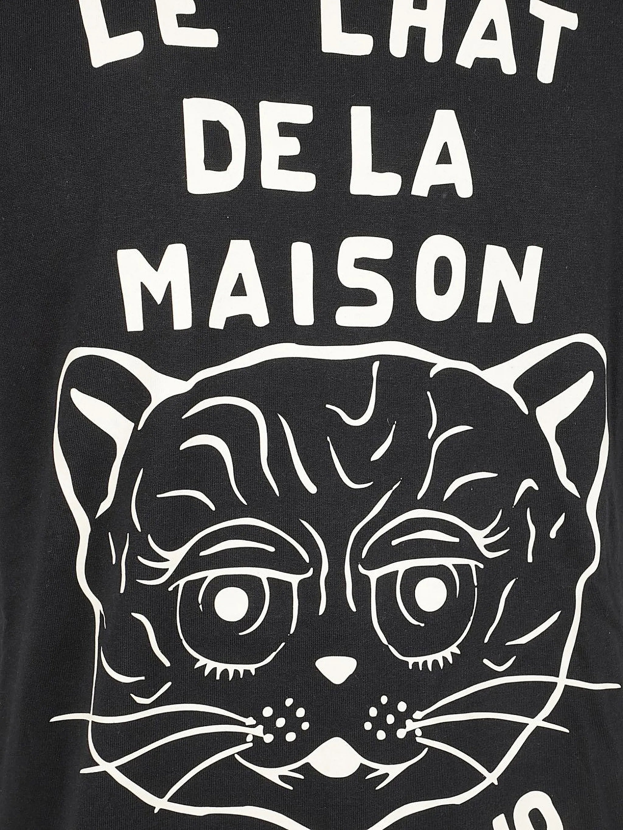 Le Chat De La Maison-print cotton T-shirt