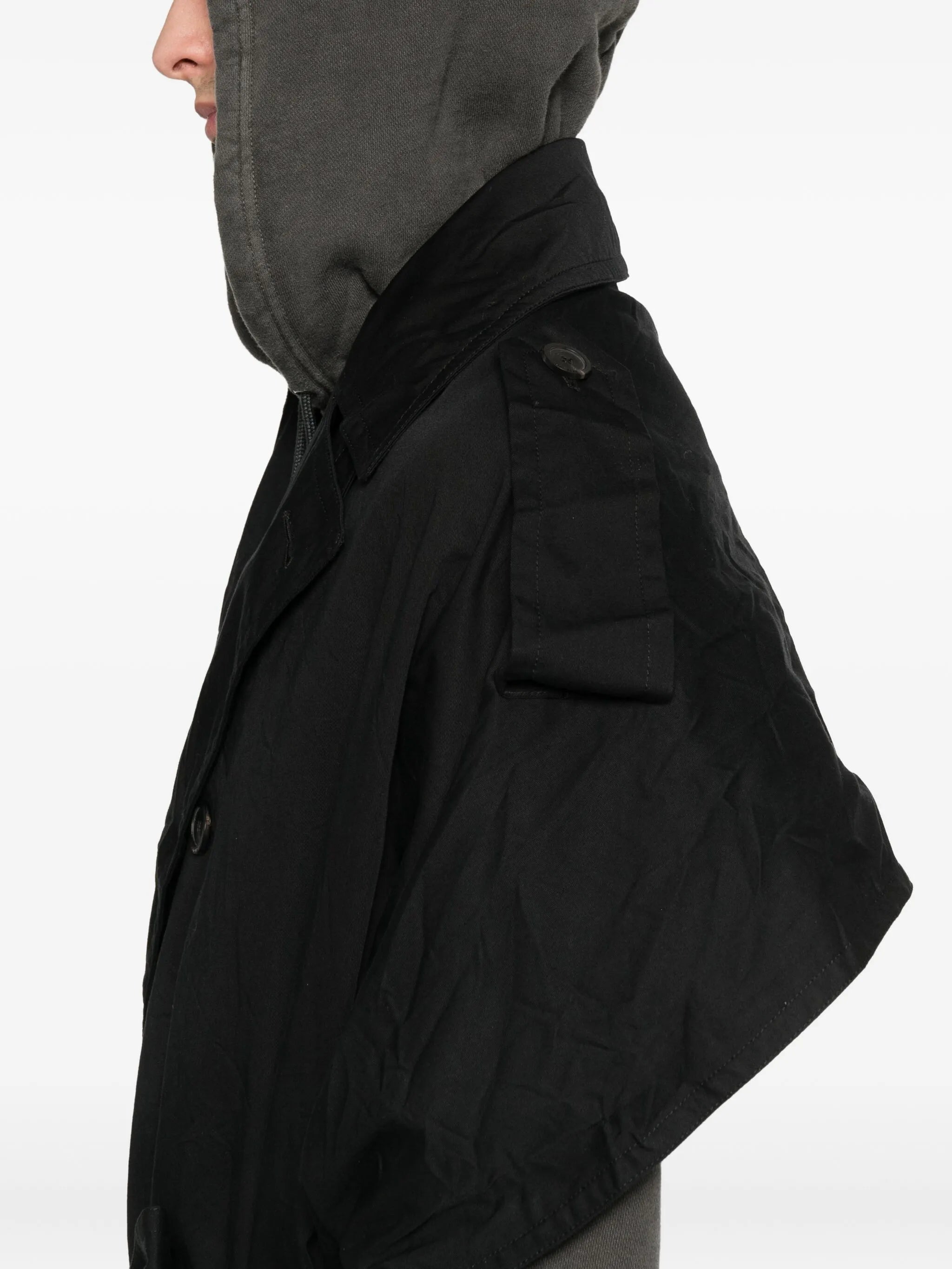 hooded trench coat