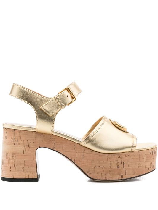 80mm Vlogo heeled sandals
