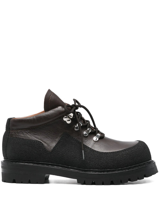leather lace-up boots