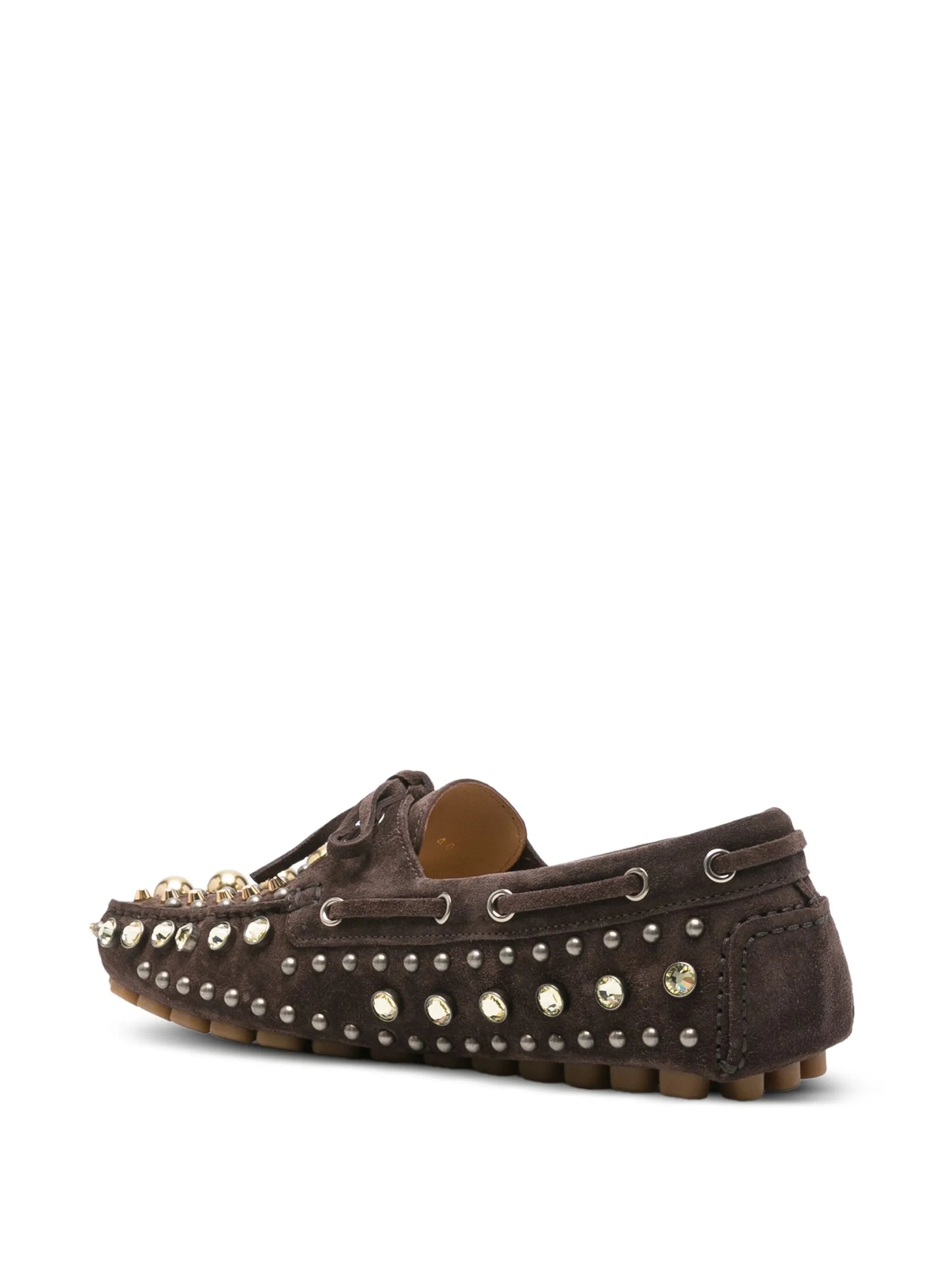 studded suede boat shoes