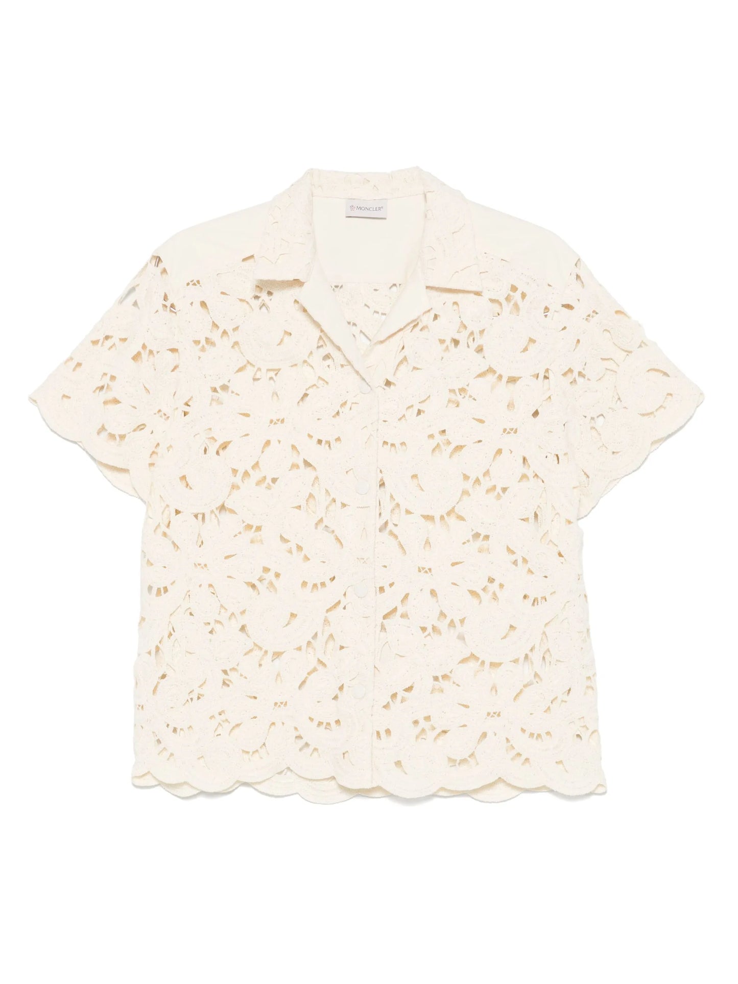 floral macramé shirt