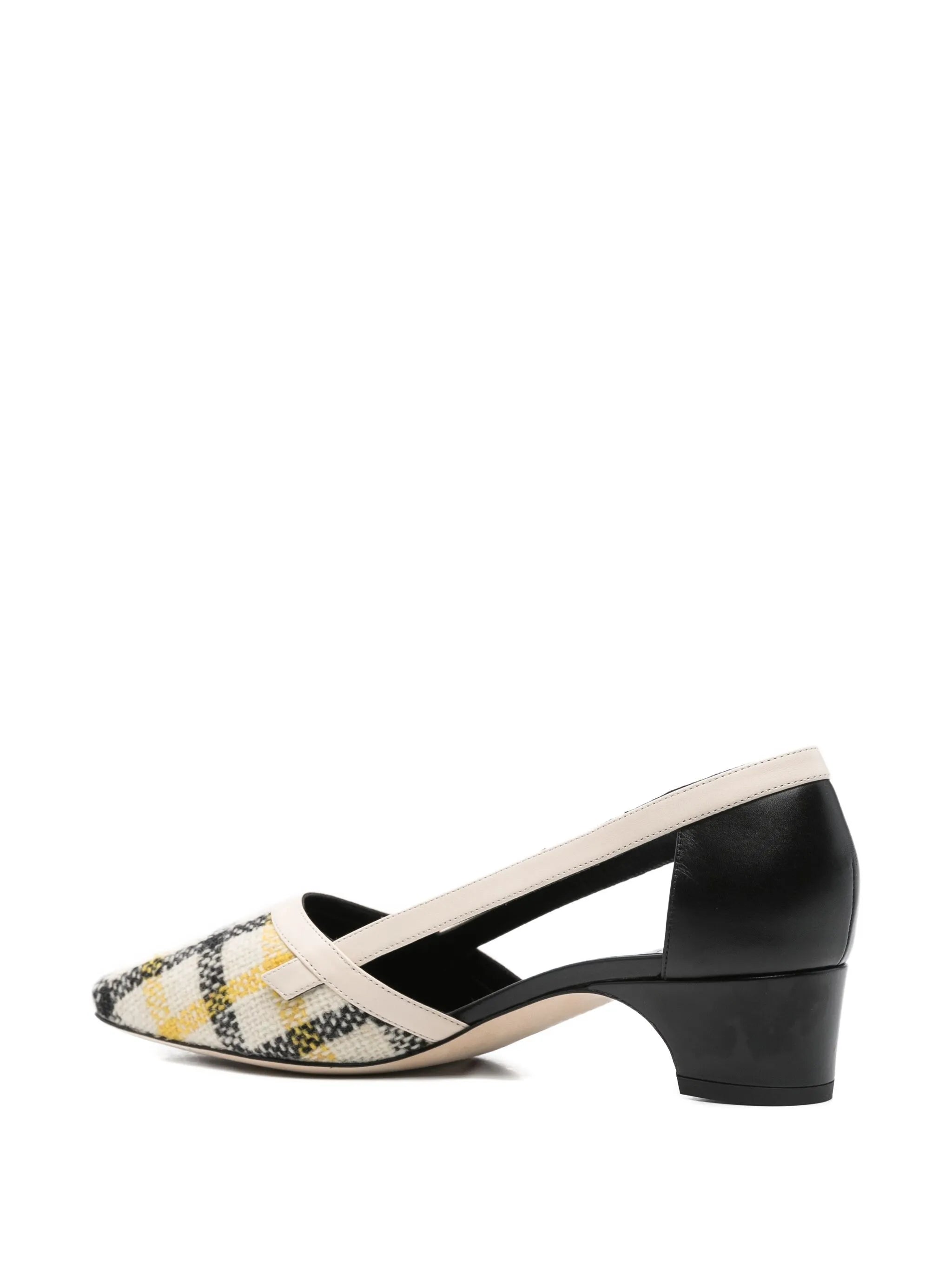 30mm Varro checked-pattern cut-out pumps