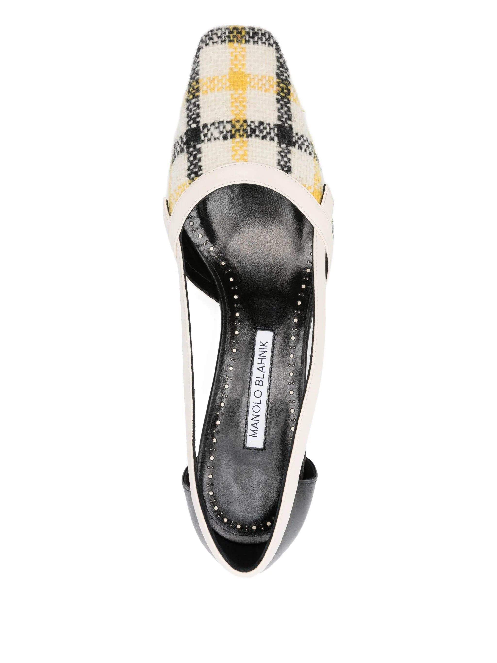 30mm Varro checked-pattern cut-out pumps