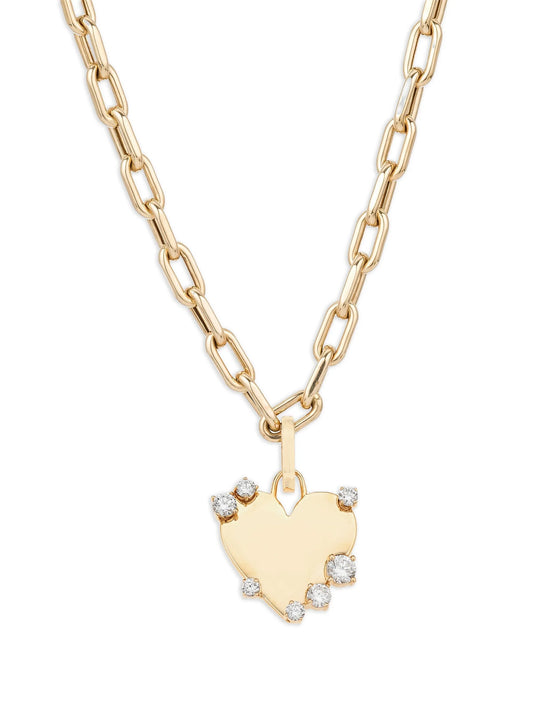 x YSE Beauty 14K yellow gold Dog Tag diamond necklace