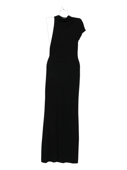 high-neck cut-out maxi dress
