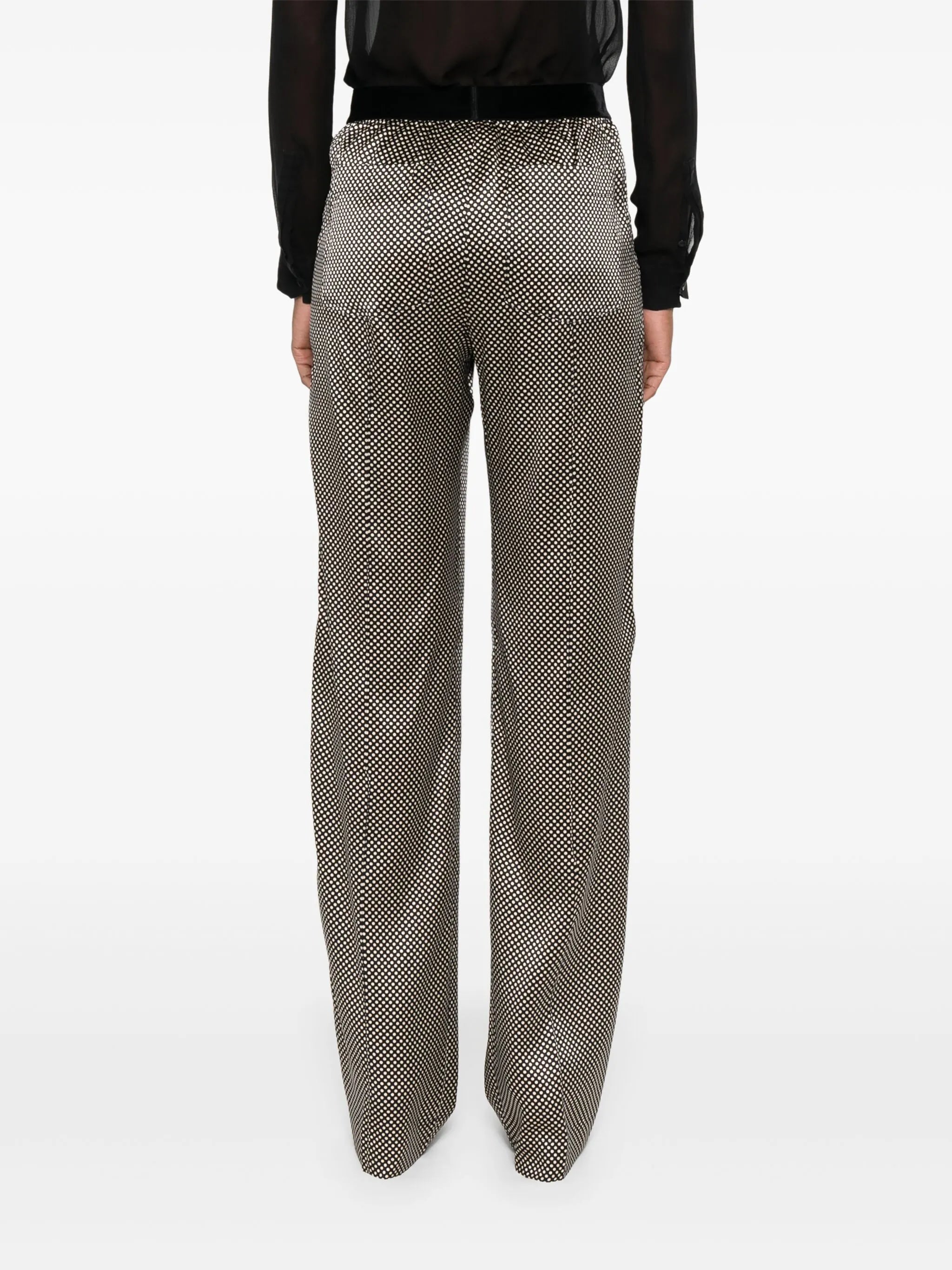 polka dot-print trousers