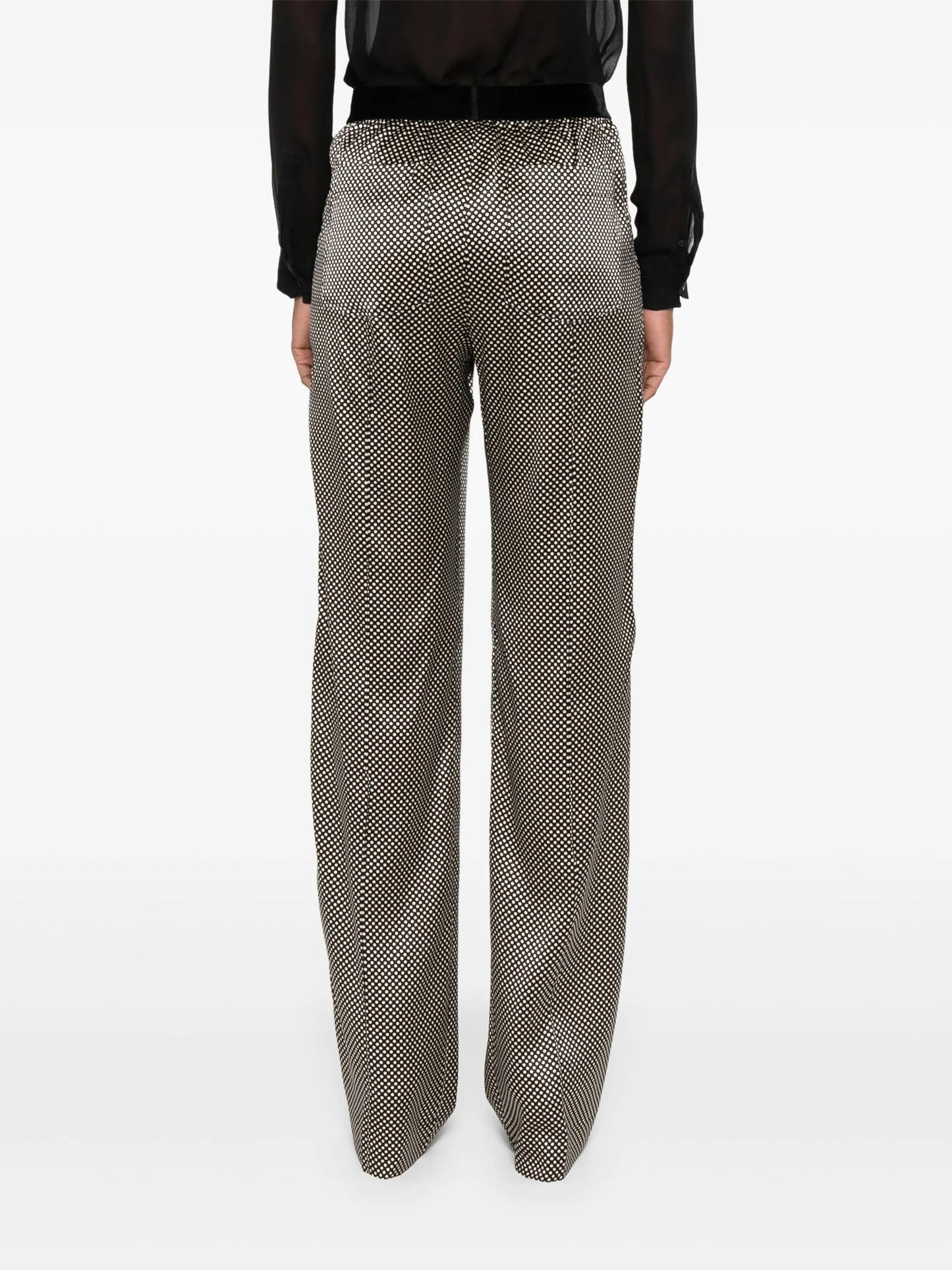 polka dot-print trousers