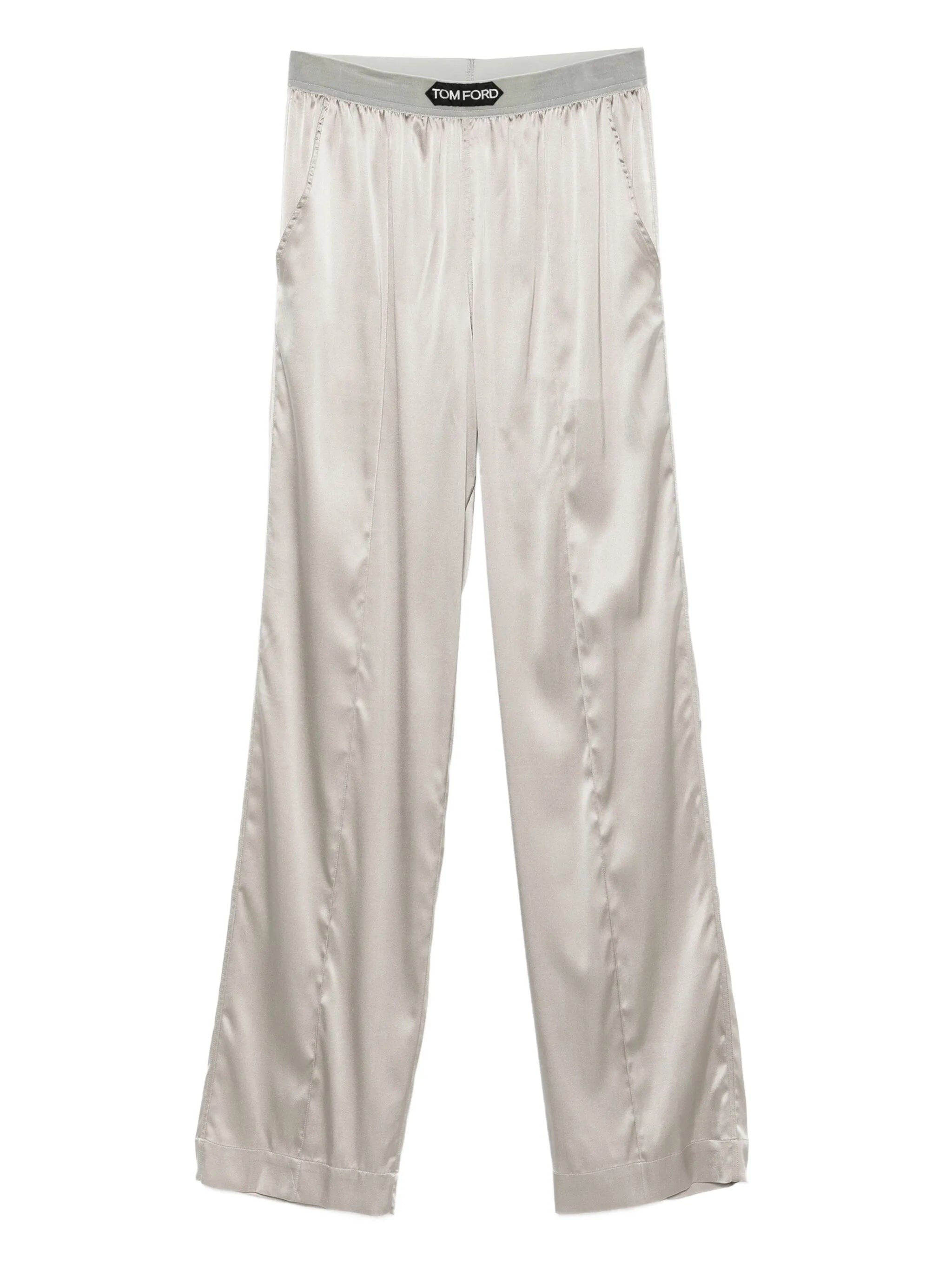 logo-patch pajama pants