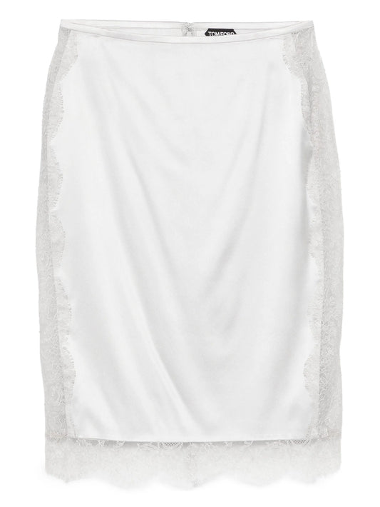 lace-detail skirt
