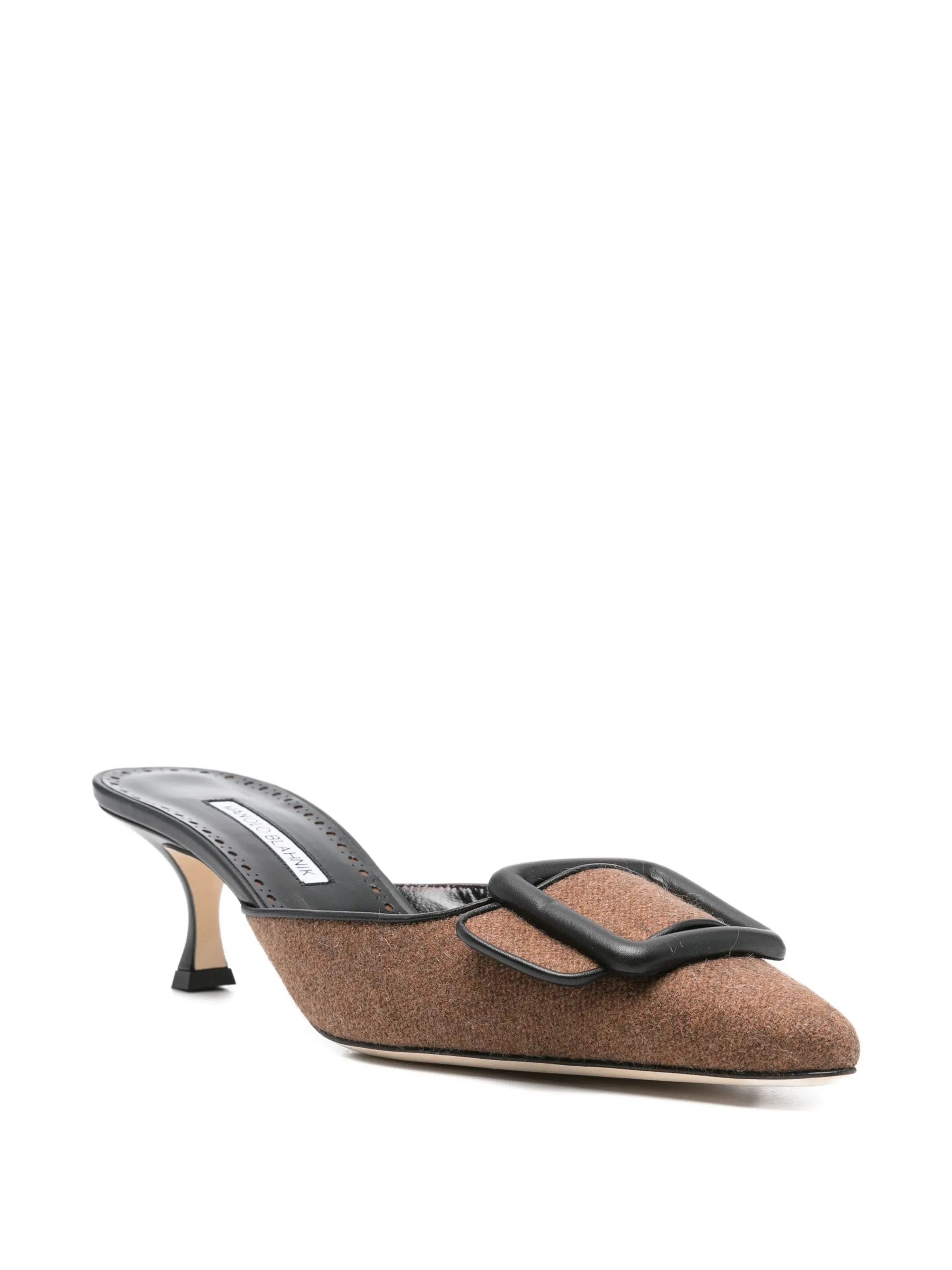 50mm Maysale buckle-detail mules