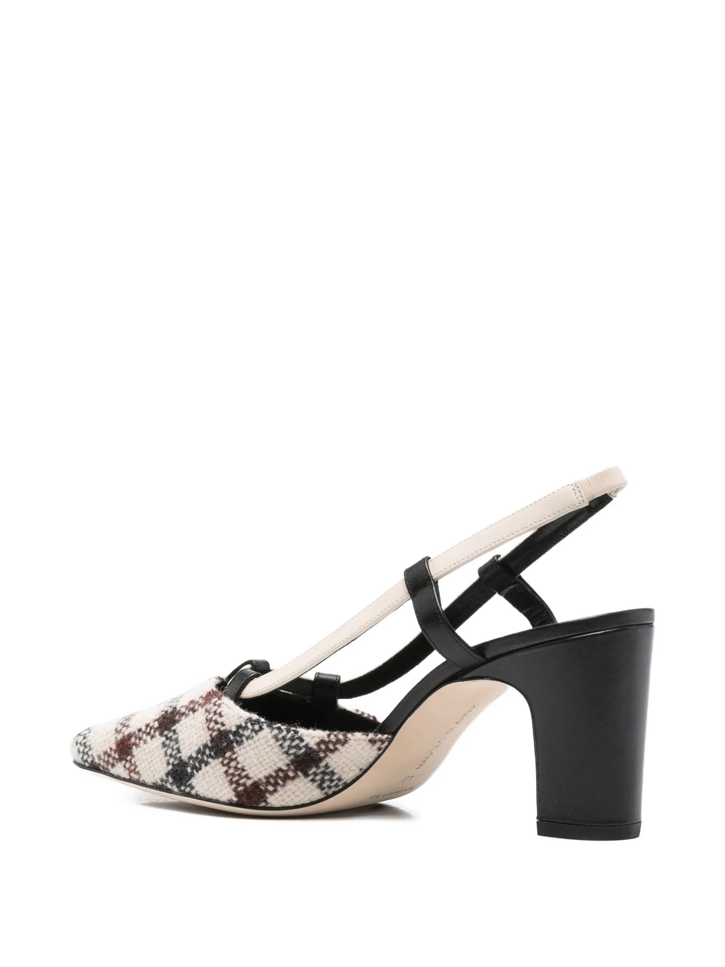 70mm Vestal checked slingback pumps