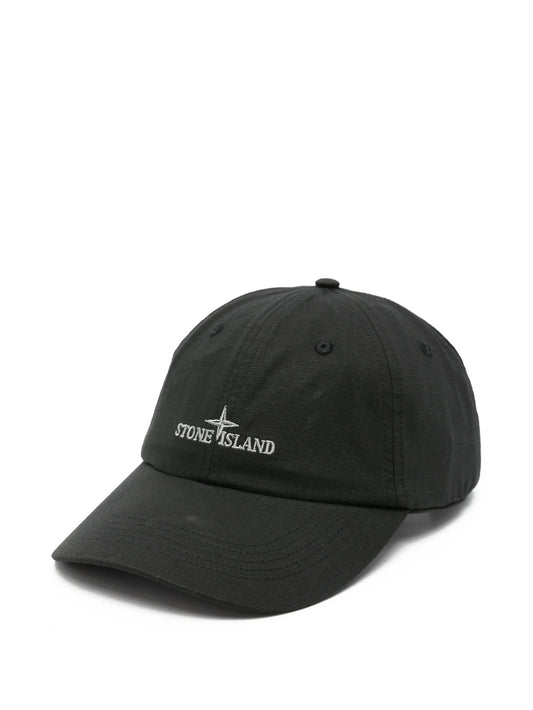 logo-embroidered ripstop cap