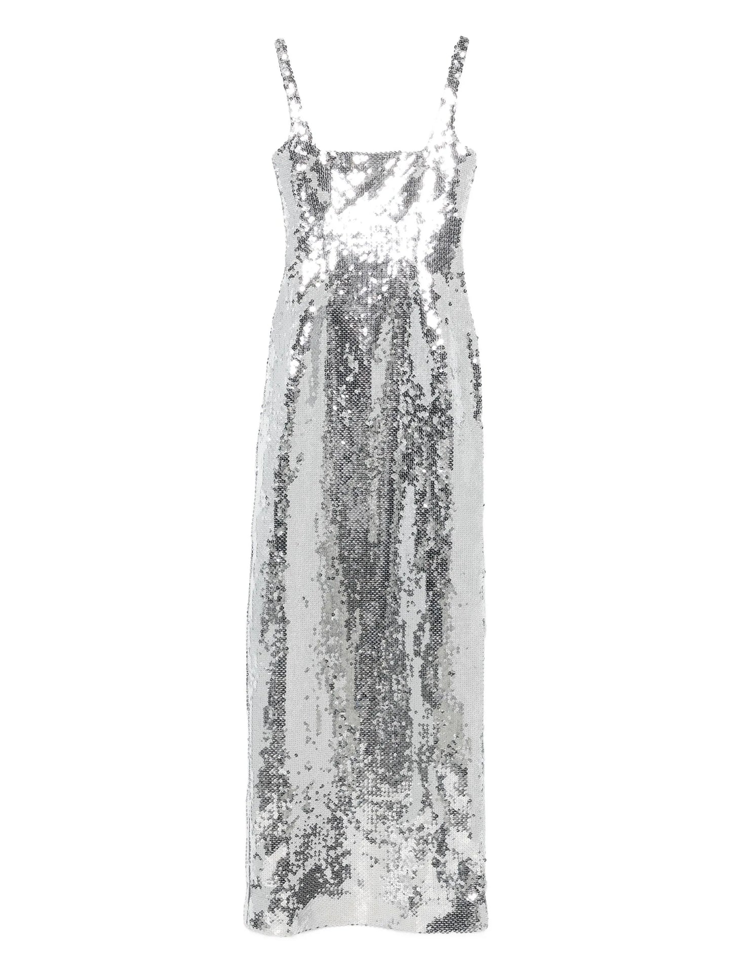 Electra sequin square-neck gown