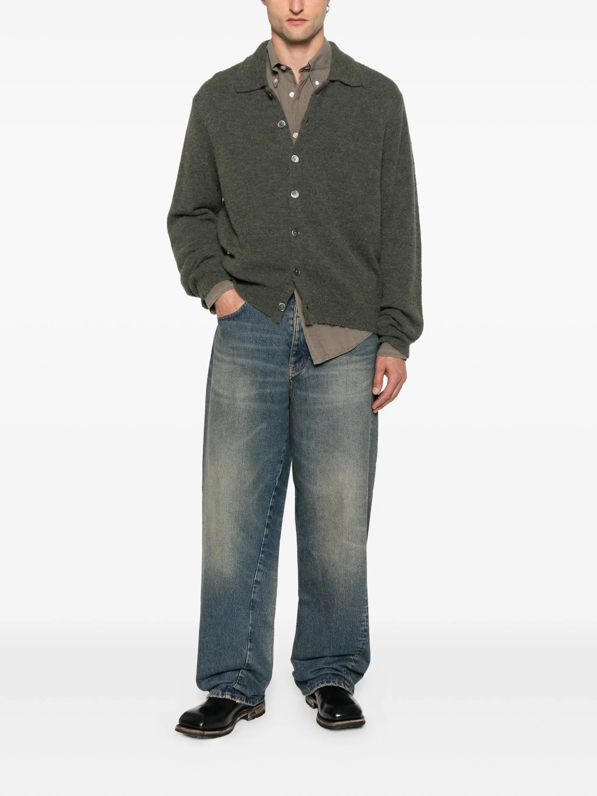 alpaca wool-blend cardigan