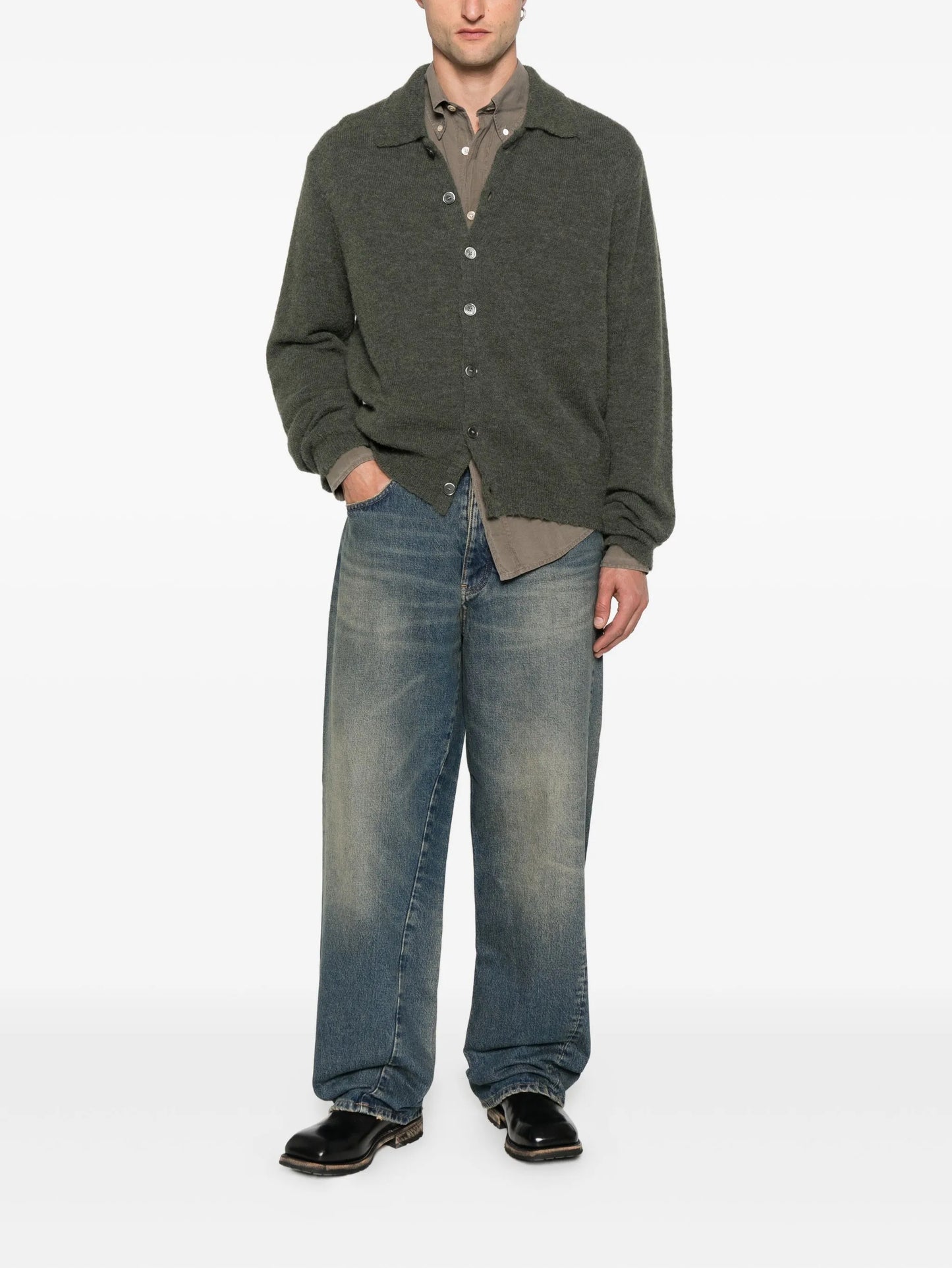 alpaca wool-blend cardigan