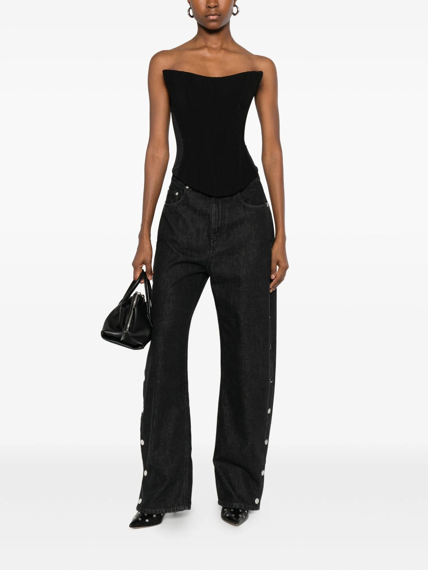 strapless corset-style top