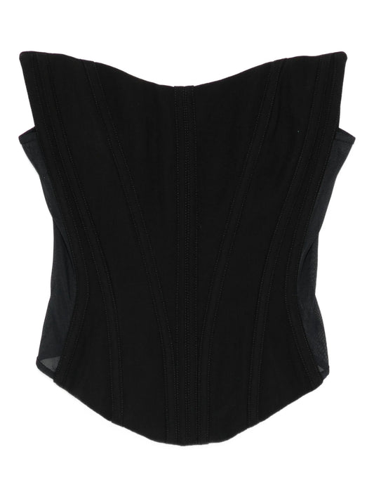 strapless corset-style top