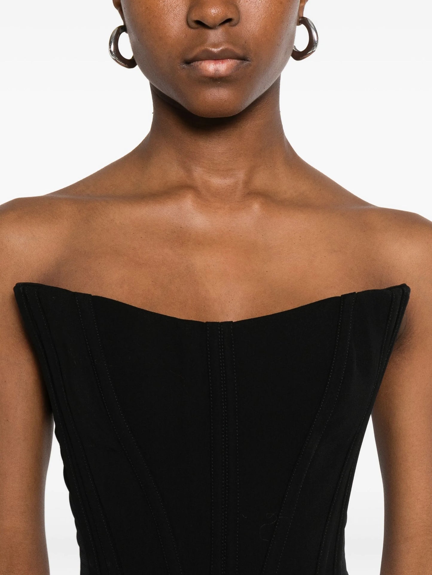strapless corset-style top