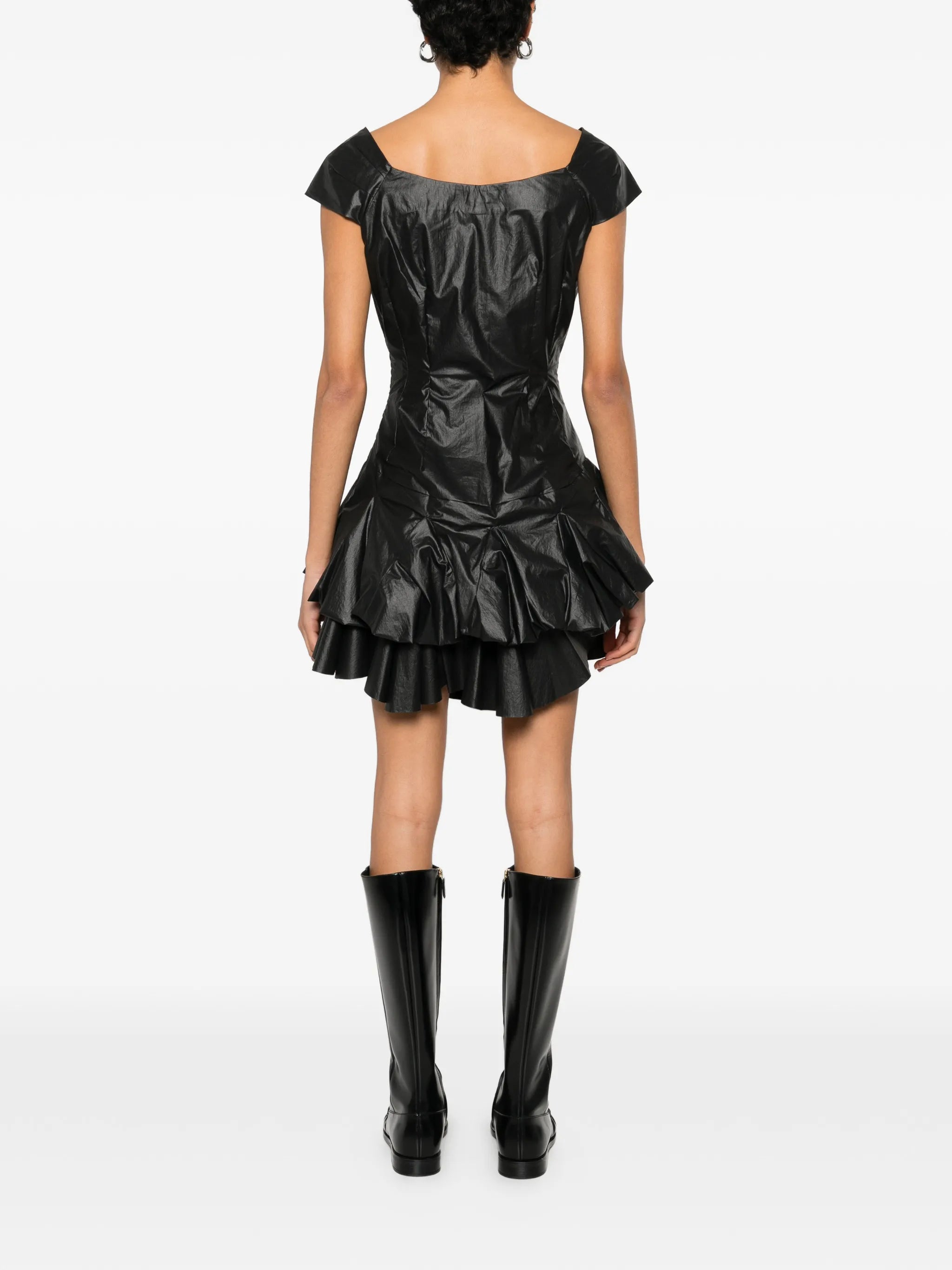 Oli V-neck ruffled mini dress