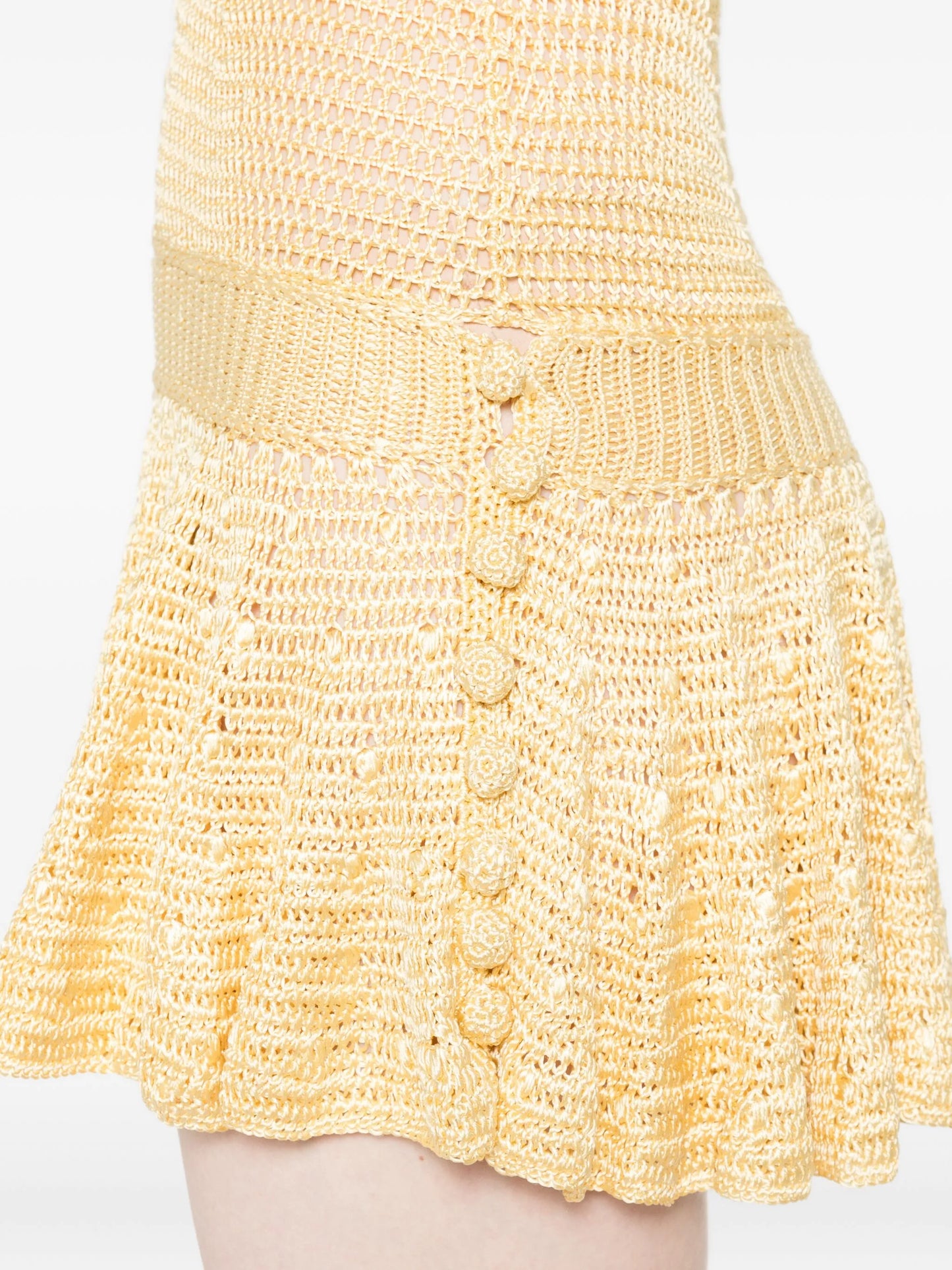Danae off-shoulder crochet mini dress